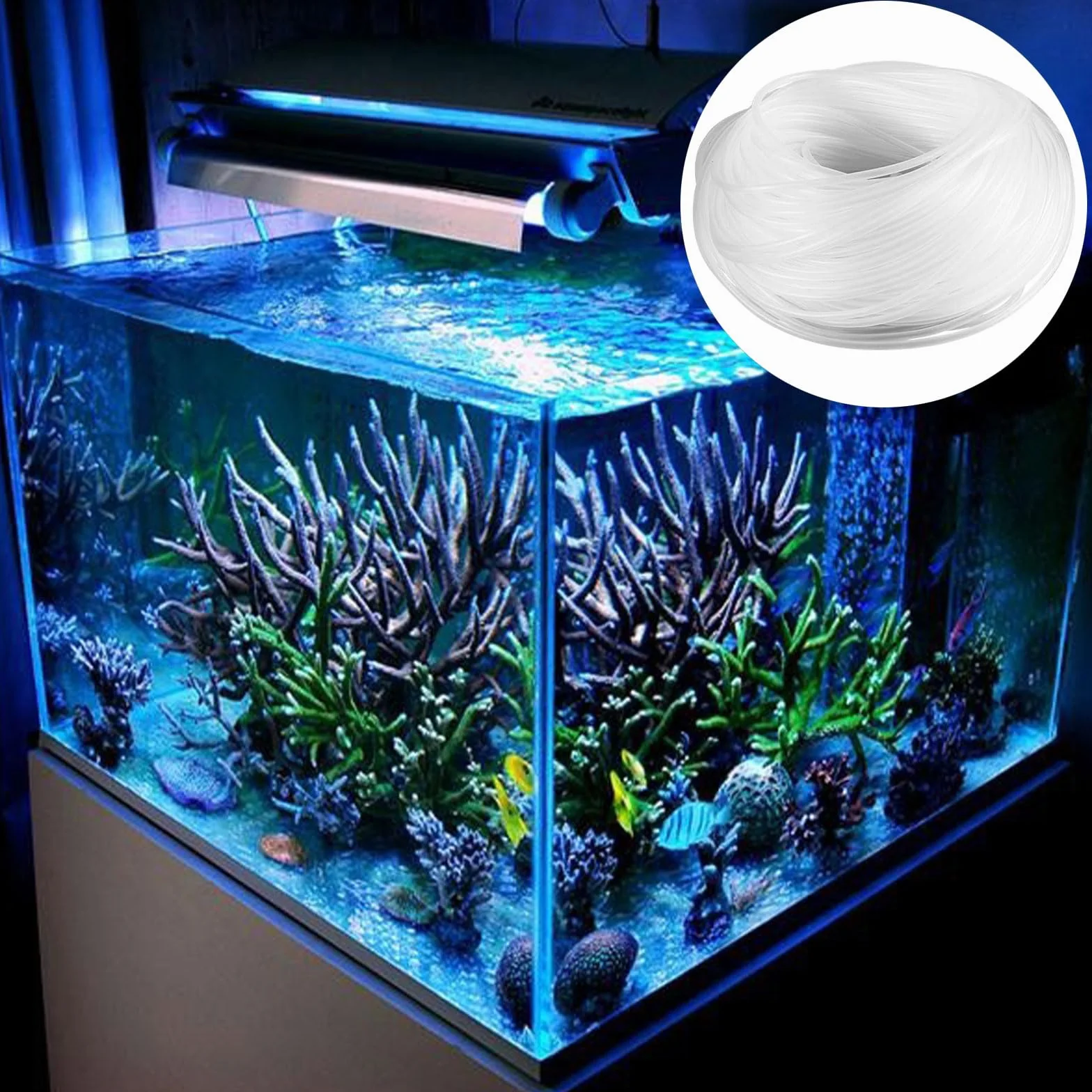 Tuyau Aquarium 10M 4/6MM PVC Transparent pour Pompe à Air CO2 et Étang
