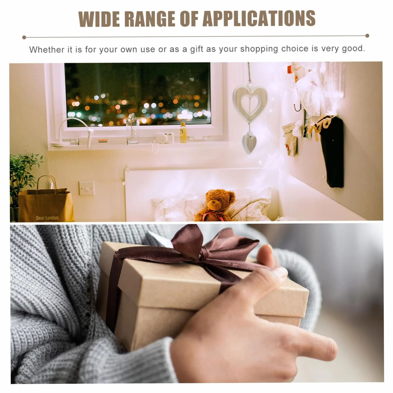 Cœur décoratif en bois à suspendre Décoration de fenêtre Cadeau