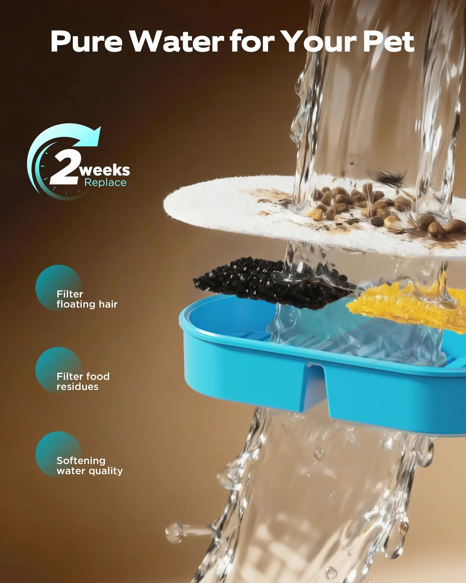 Fontaine à Eau pour Chat sans Fil INOX 2.6L avec Détecteur de Mouvement et Batterie Rechargeable
