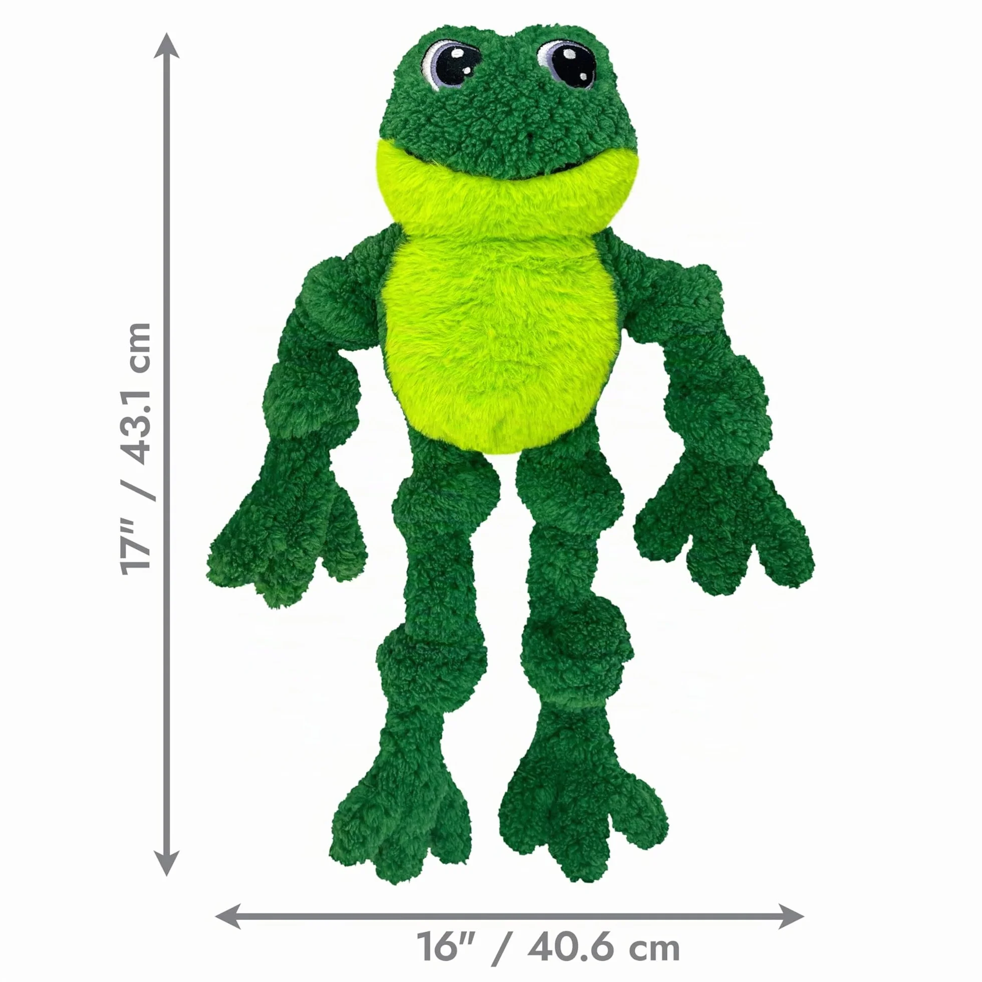 KONG Knots Grenouille jouet avec squelette de corde intérieure