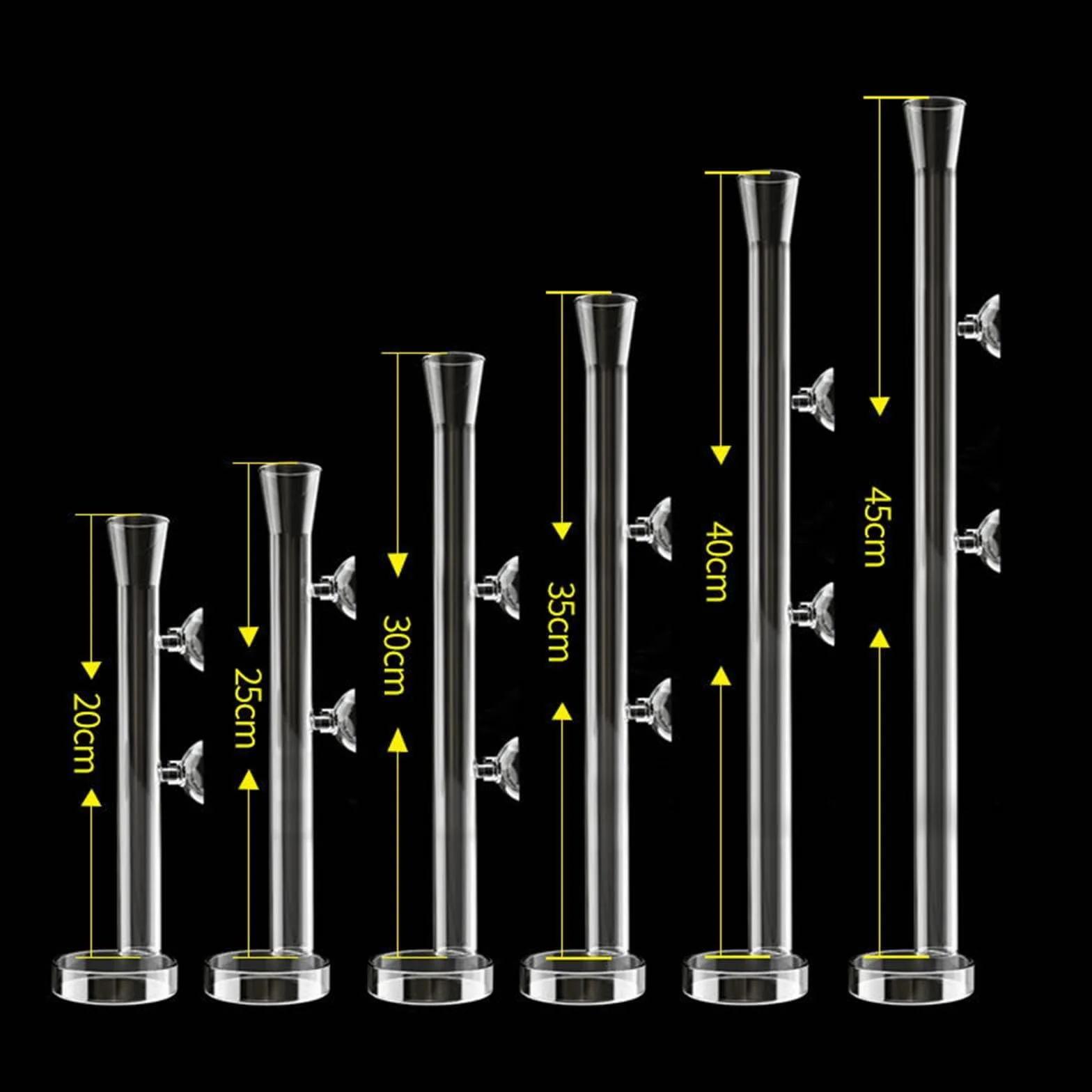 MagiDeal Tube d'alimentation en Verre pour Aquarium 45CM Plateau Rond Mangeoire Crevettes