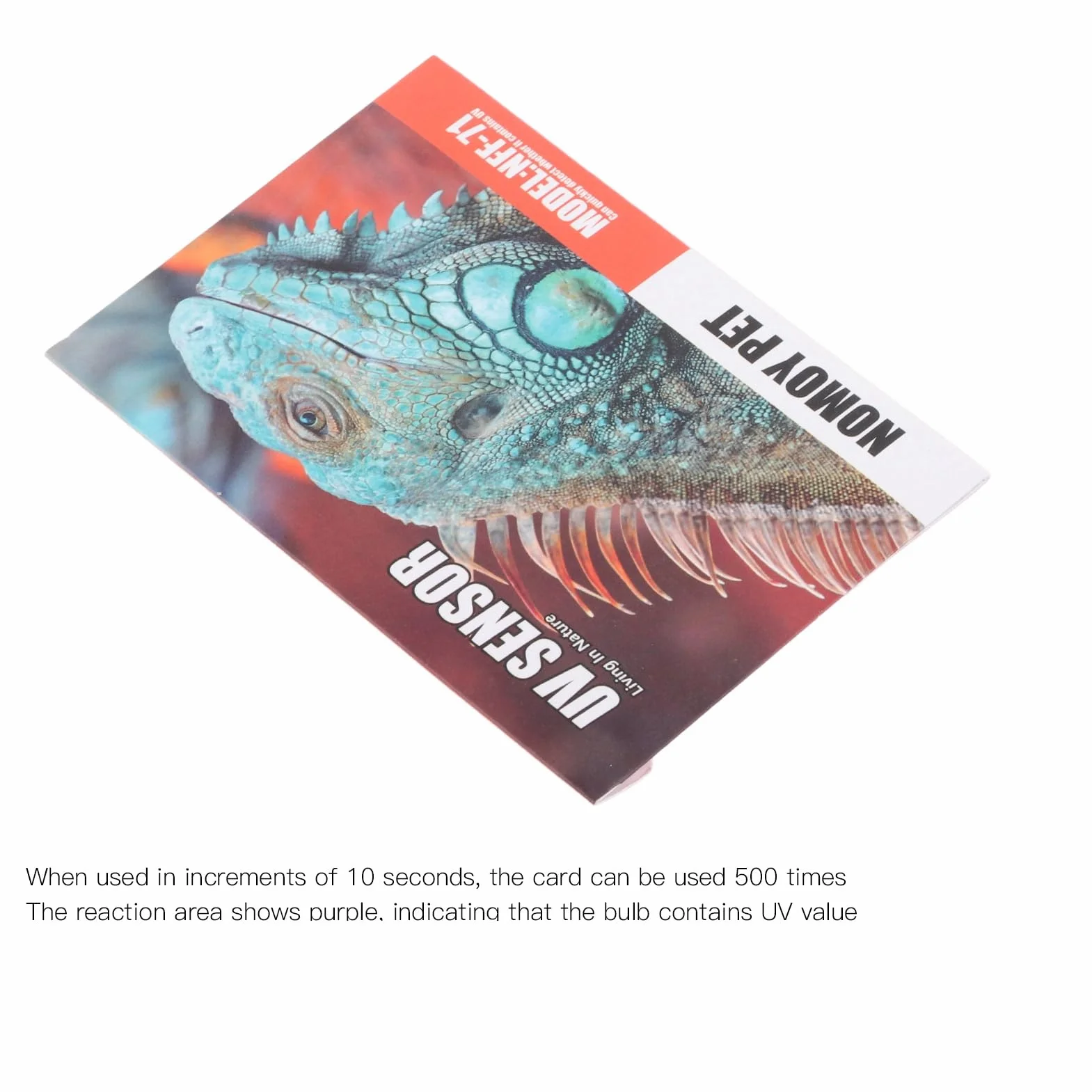 Carte de Test UV pour Animaux de Compagnie, Testeur UVB UVA pour Lampe Reptile Réutilisable
