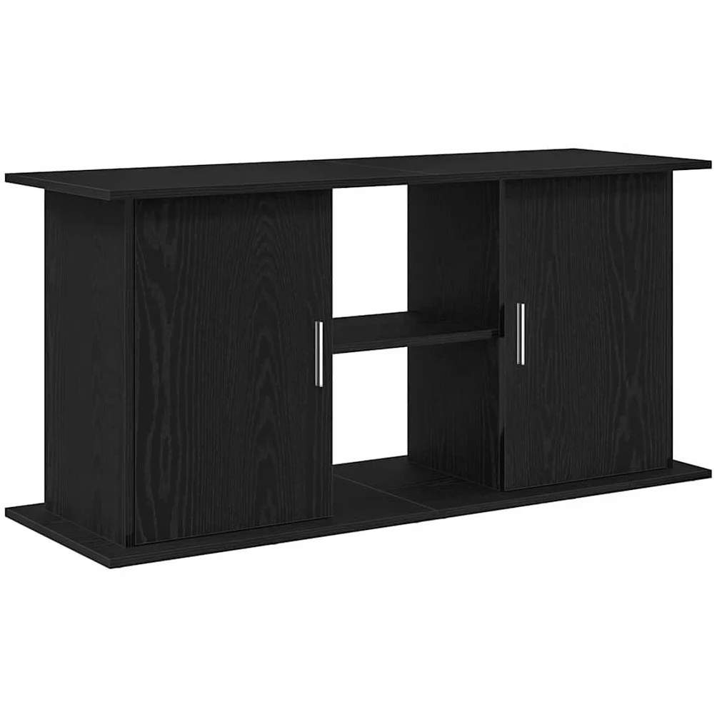 VidaXL Support d'Aquarium Chêne Noir 121x41x58 cm Bois d'Ingénierie
