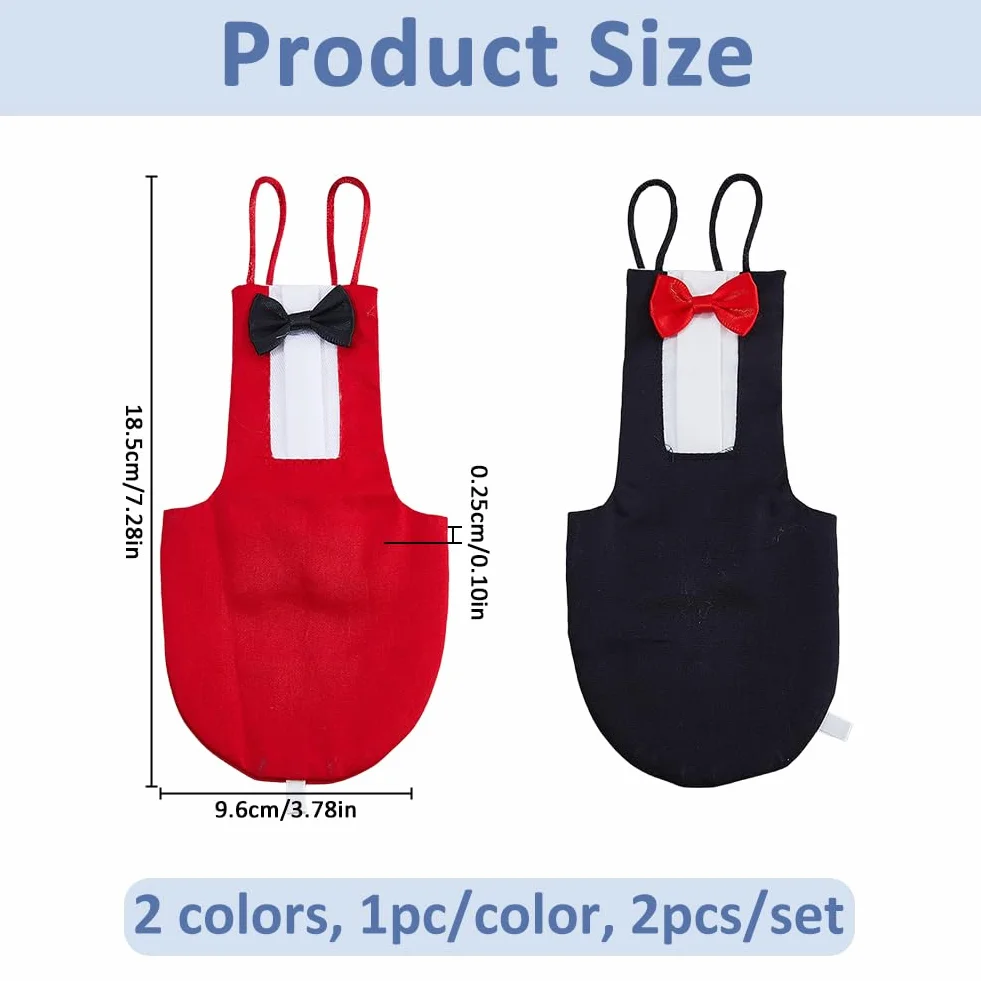 SUPERFINDINGS 2 Pièces Harnais Costume Tuxedo pour Cockatiel Combinaison de Vol Réutilisable pour Conure Ara Perruche