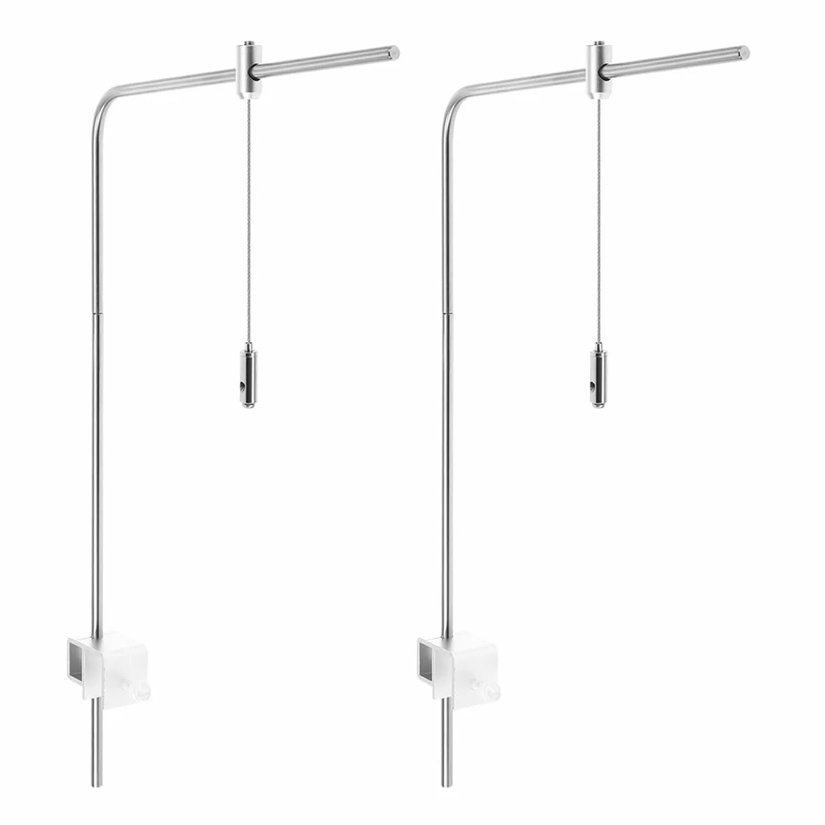 Support de suspension pour éclairage d'aquarium en alliage d'aluminium argenté
