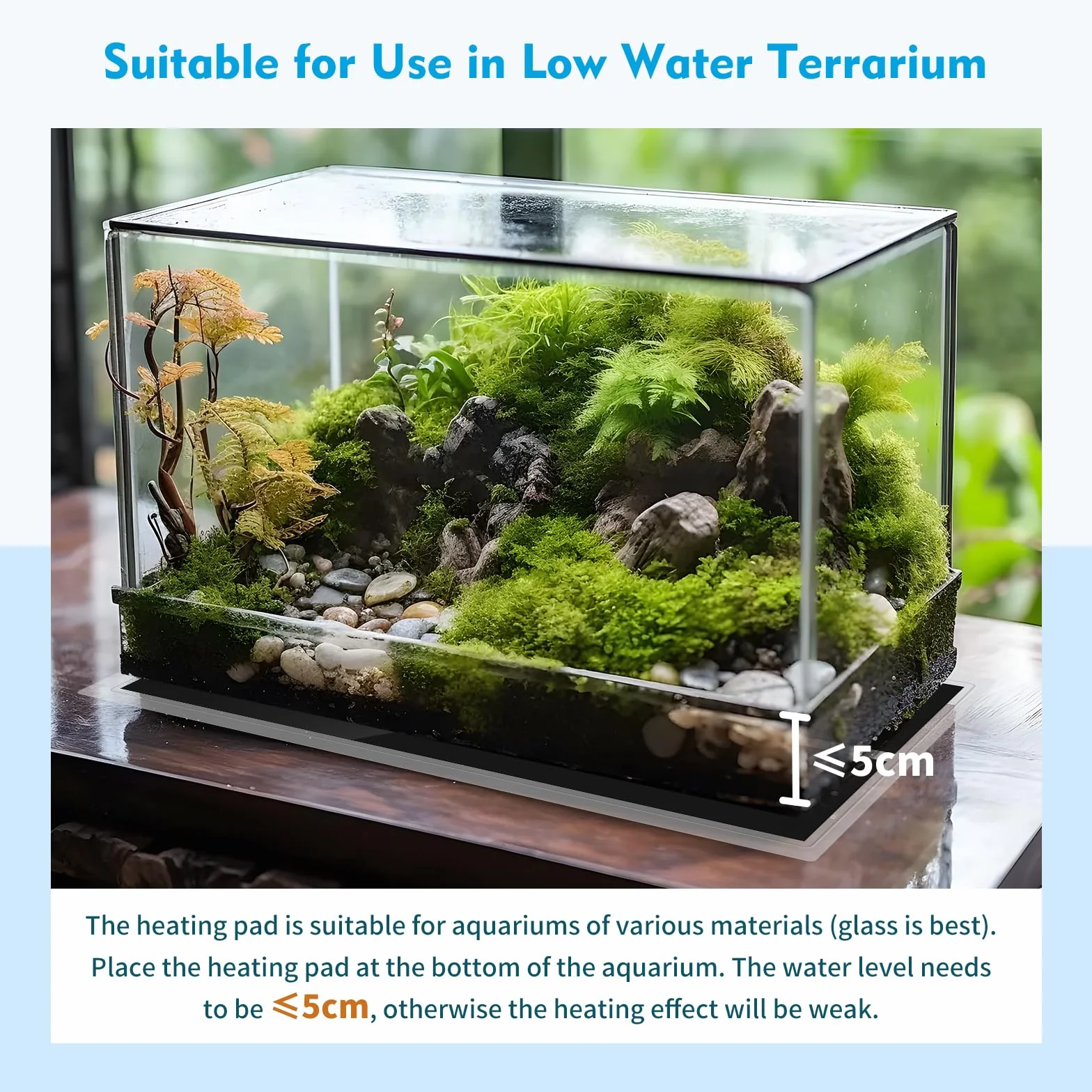 Nobleza Tapis Chauffant Reptile Contrôleur 10 Niveaux Chauffage Réglable Sécurisé Terrarium Aquarium