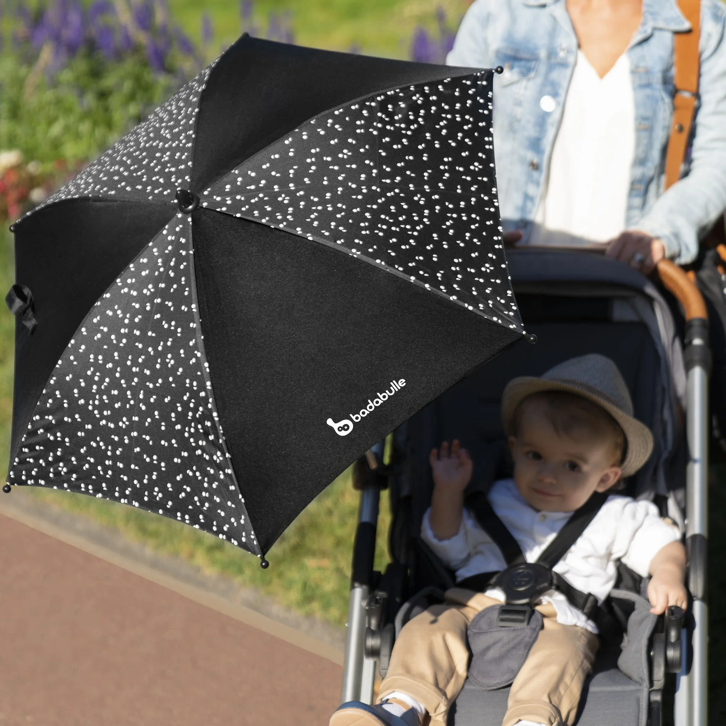 Badabulle Ombrelle Anti-UV 50+ universelle noire