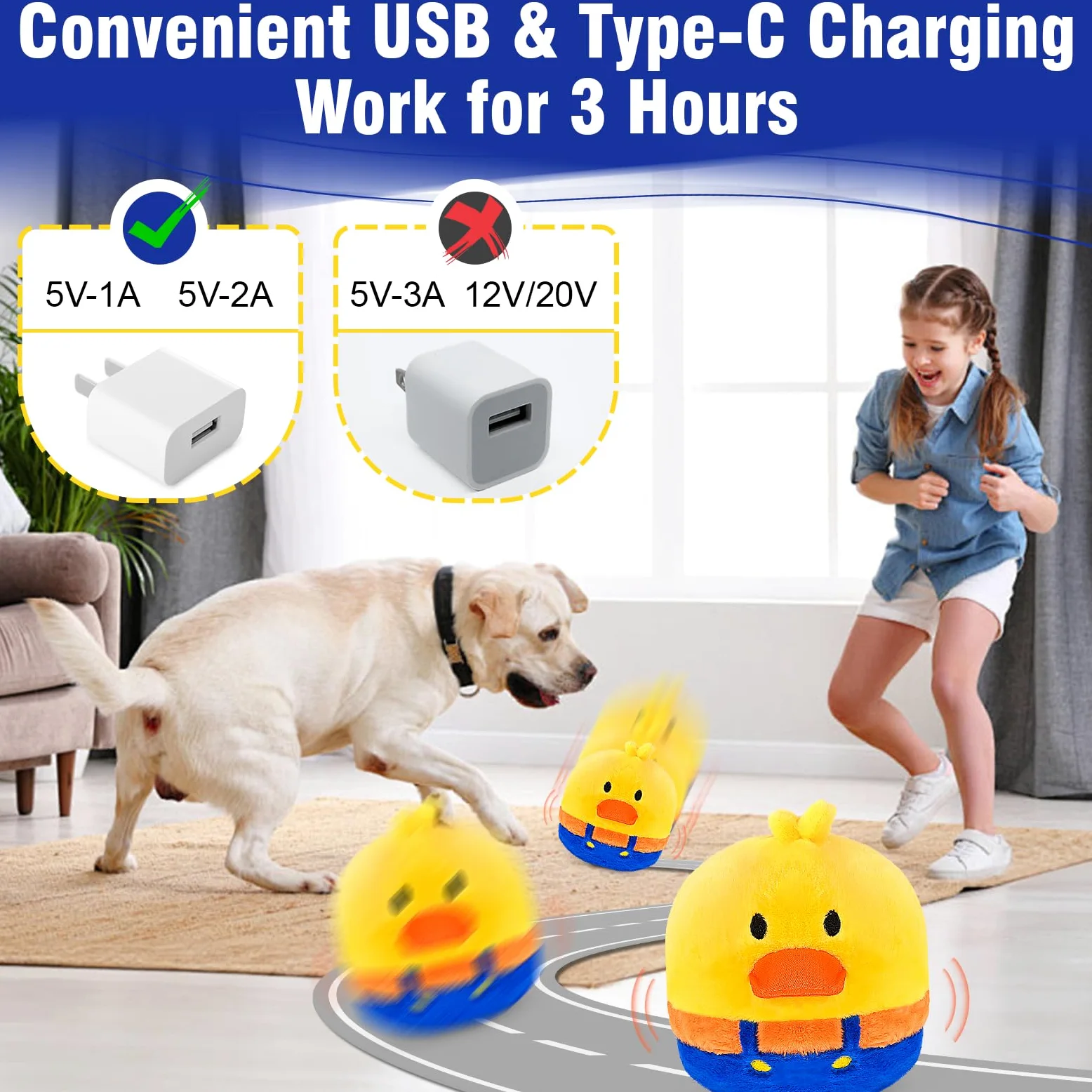 Jouets interactifs pour chien avec balle mobile intégrée, fonctions saut et modes silencieux, jouets pour chiots et jouets pour animaux de compagnie pour les garder occupés, rechargeables