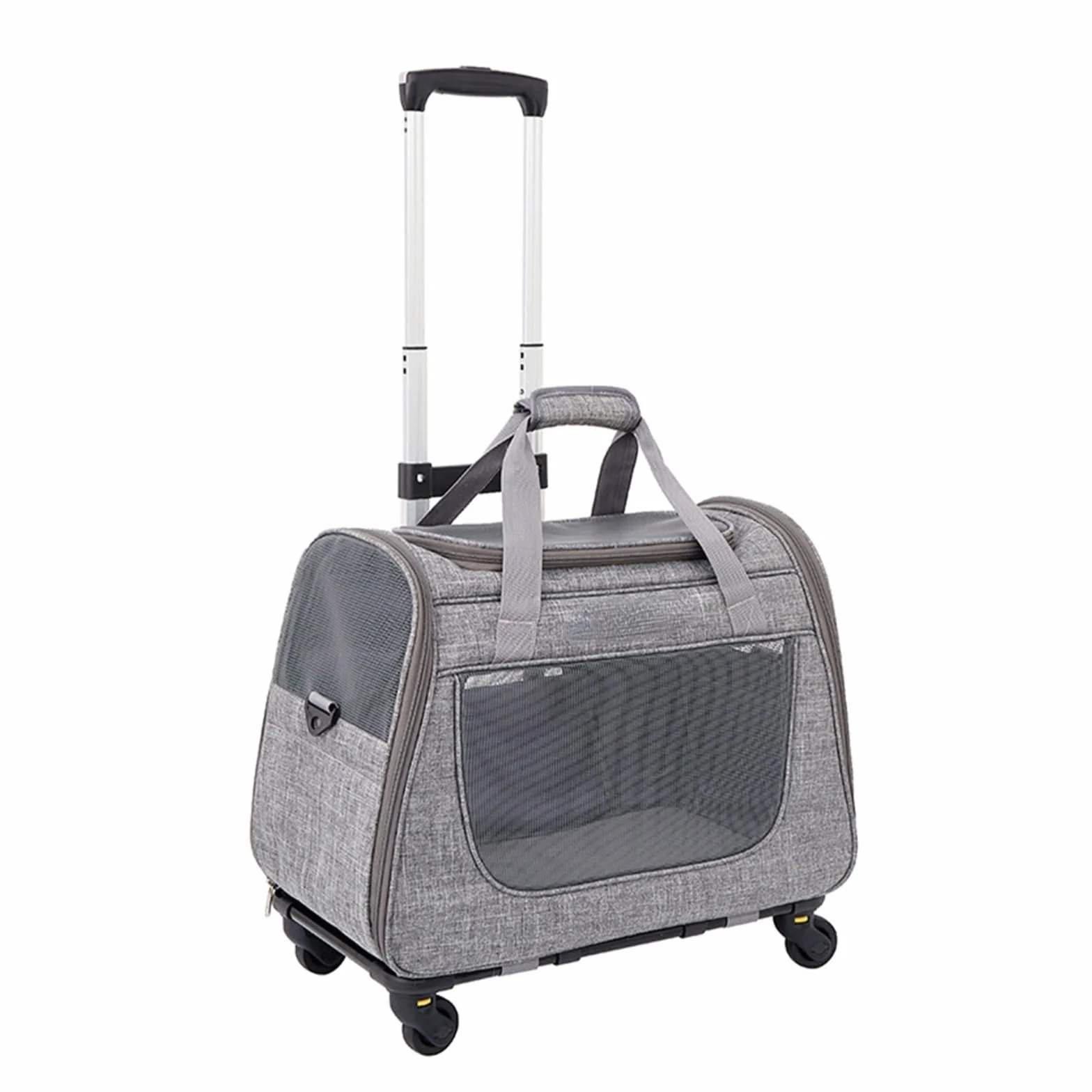 Sac de Transport pour Chat avec Roulettes 2 en 1 Sac à Dos pour Chiens, Visites Vétérinaires, Voyage