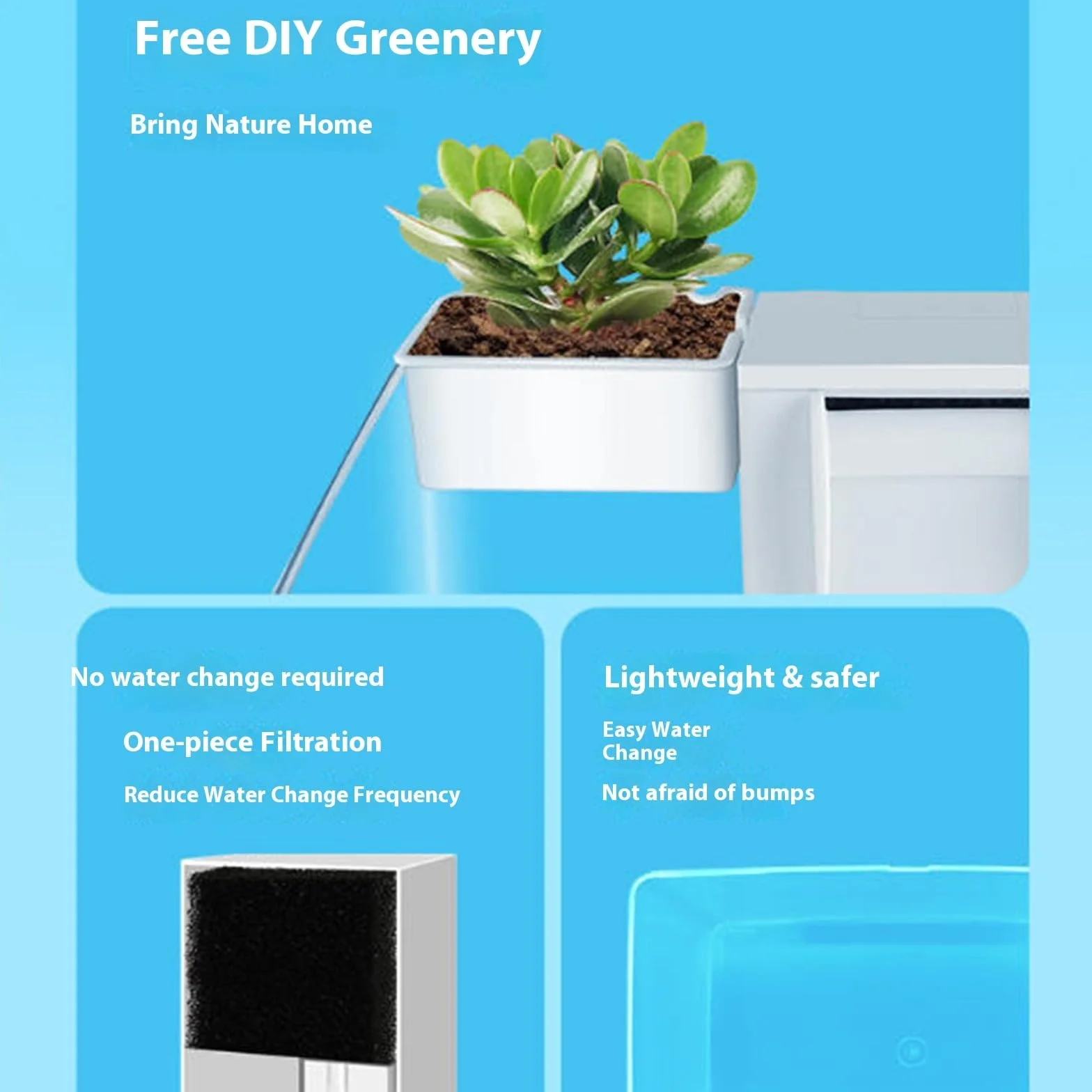 Kit d'habitat pour Tortues avec Filtre à Eau Complet et Zone Multifonction