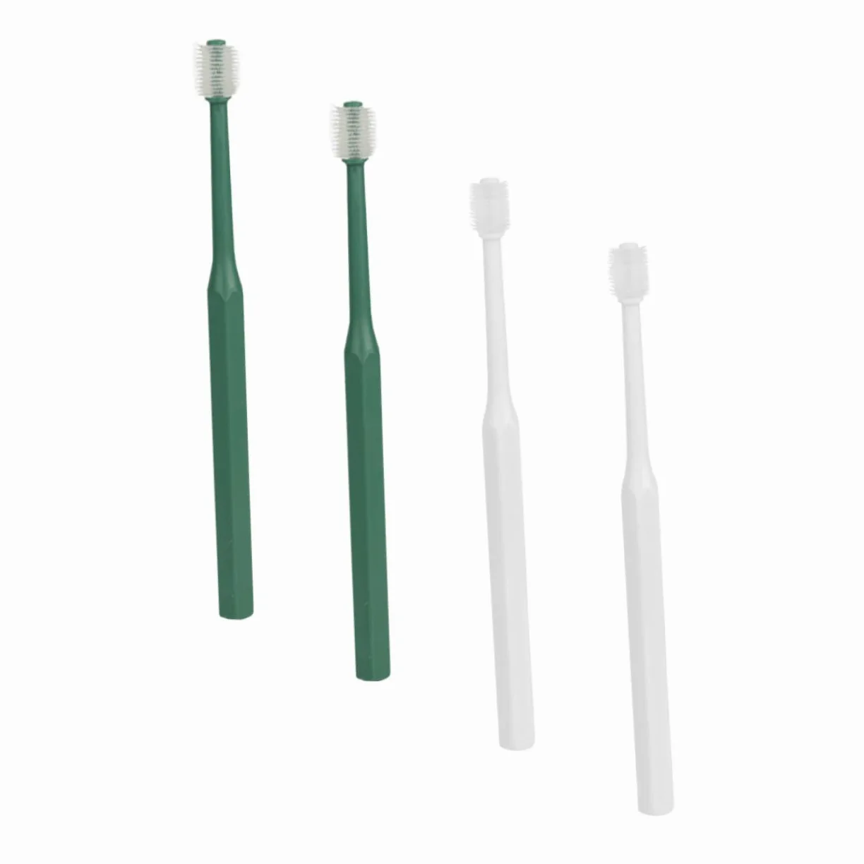 FRCOLOR 12pièces Kit De Brosses à Dents Pour Animaux Brosse à Dents Douce Pour Chiens Et Chats Nettoyage Oral Ergonomique Et Pratique Degrés Couleur Verte Et Blanche