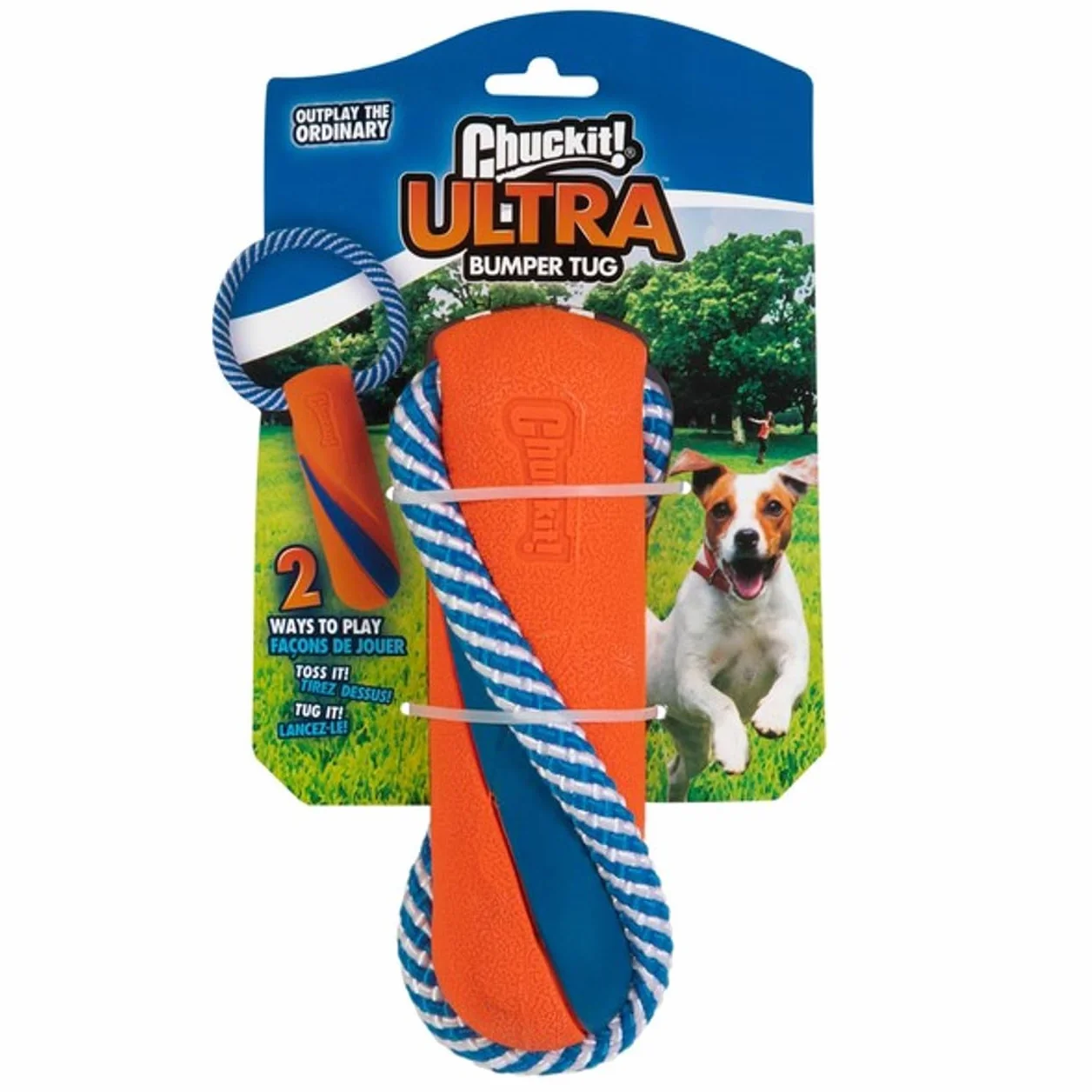 Chuckit! Ultra Bumper Tug - Jouet à Poursuivre pour Chien en Caoutchouc Robuste
