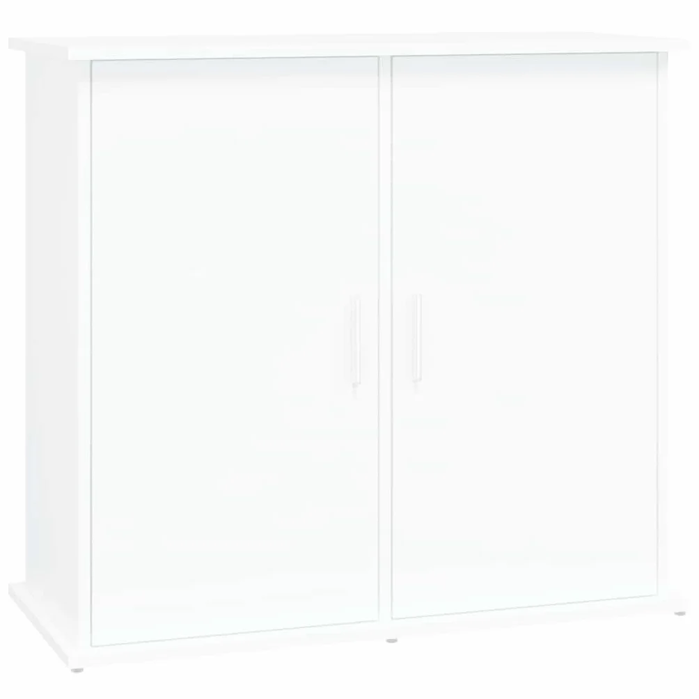 vidaXL Support pour Aquarium, Armoire 4 Compartiments, Meuble Rangement Intérieur, Blanc Bois d'Ingénierie