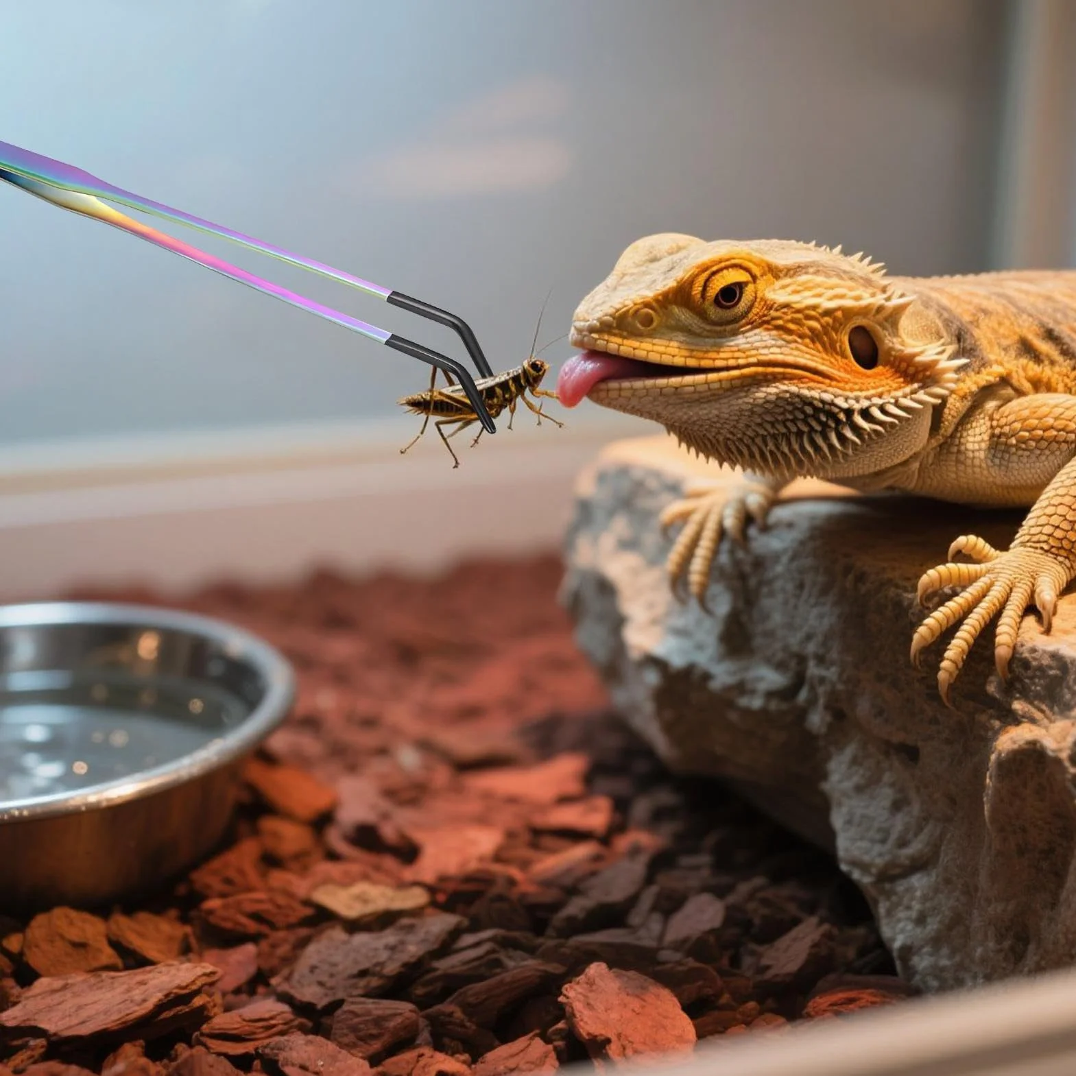 Pinces pour terrarium en silicone antidérapant - Outil de manipulation pour reptiles serpents araignées
