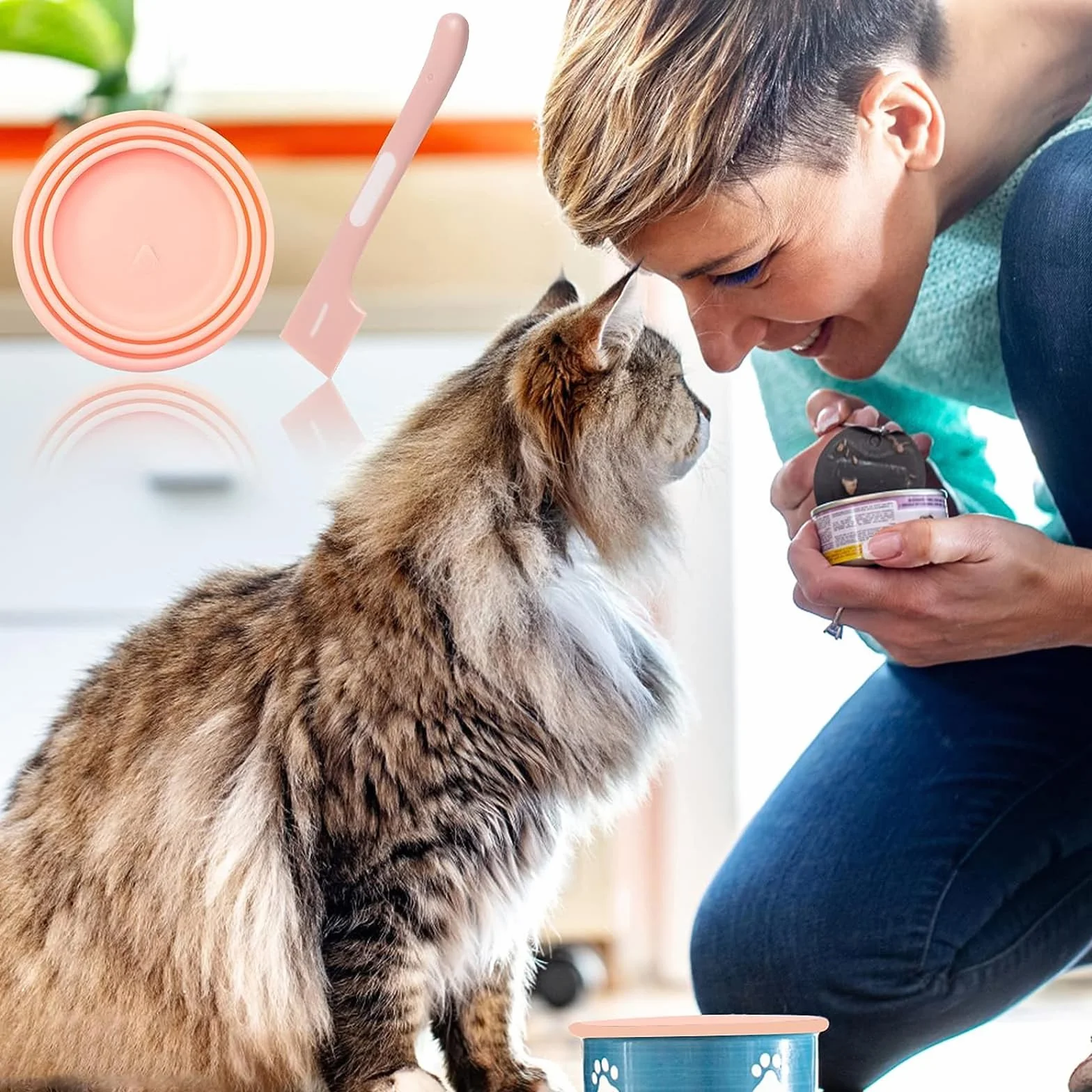 Couvercle Boîte Chat Silicone pour Aliments Humides Conservation Nourriture Chien