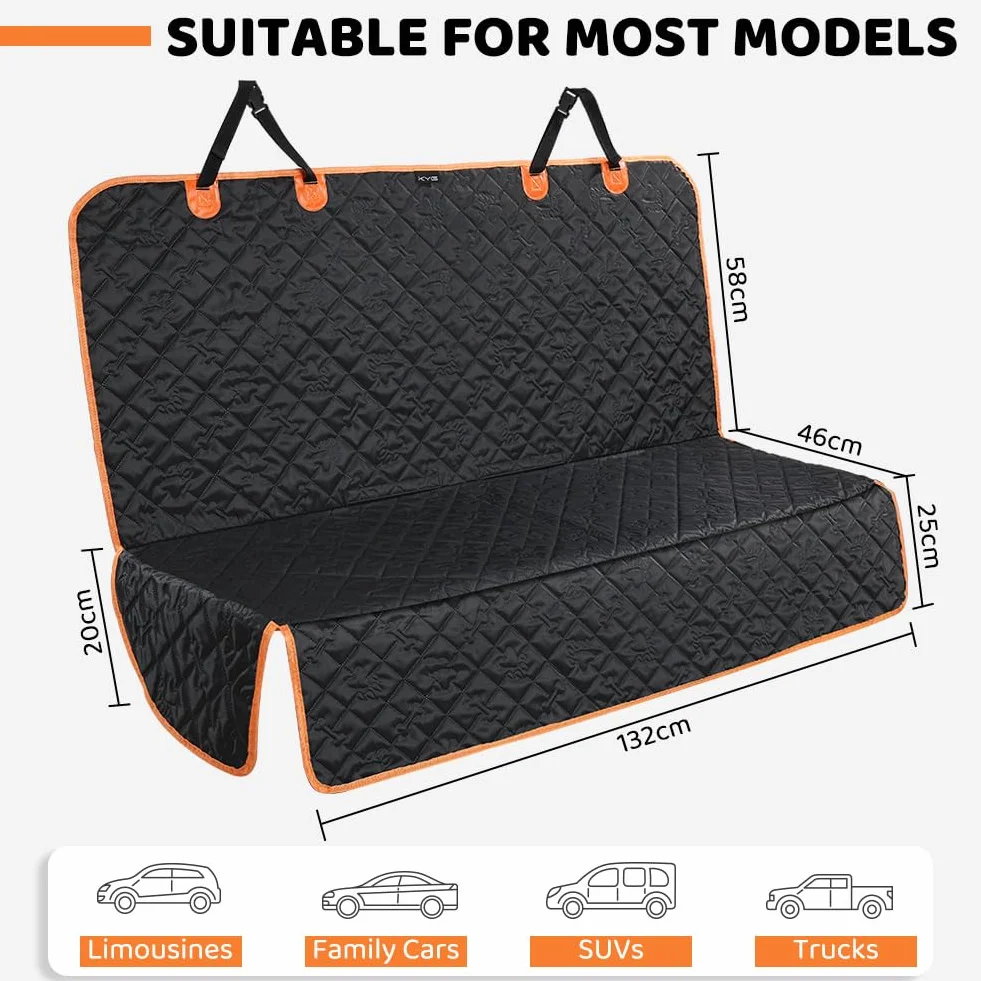 KYG Housse Siège Voiture Chien Protection Imperméable Taille Universelle 132 x 58 x 46 CM