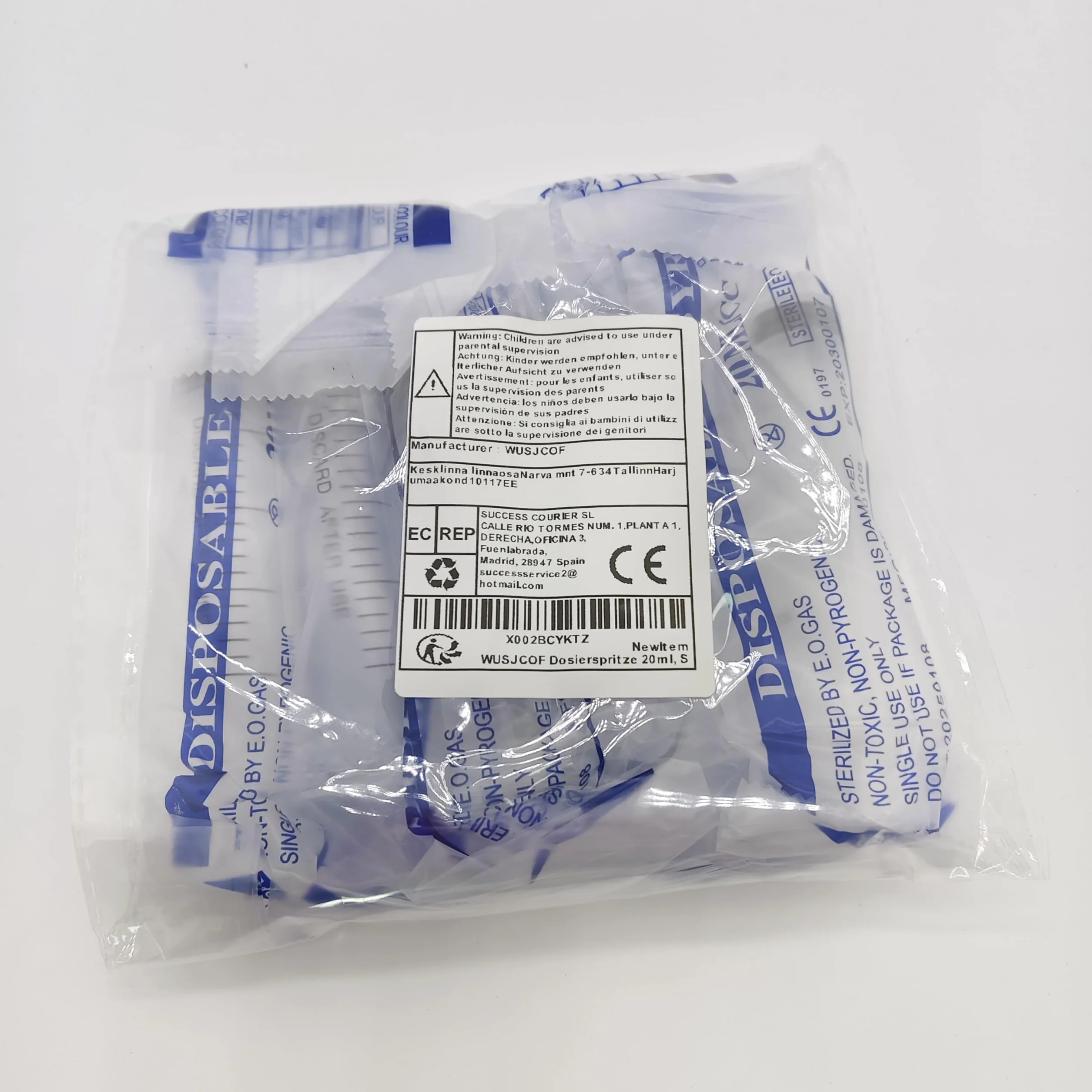 Seringue Alimentaire 20ml Lot de 5 Plastiques pour Alimentation Animale Mesure Liquide Nourrissage Oiseaux