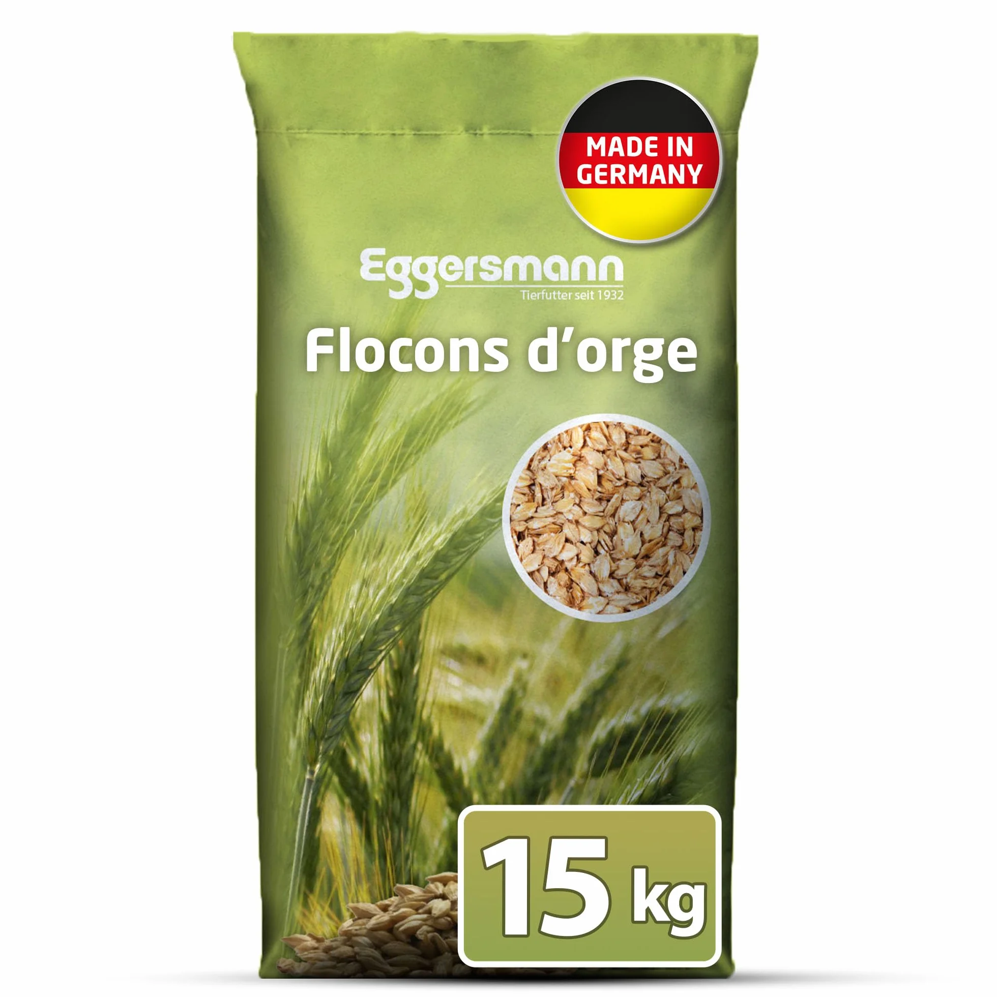 Eggersmann Flocons d'orge 15 kg aliment chevaux poneys poules petits animaux