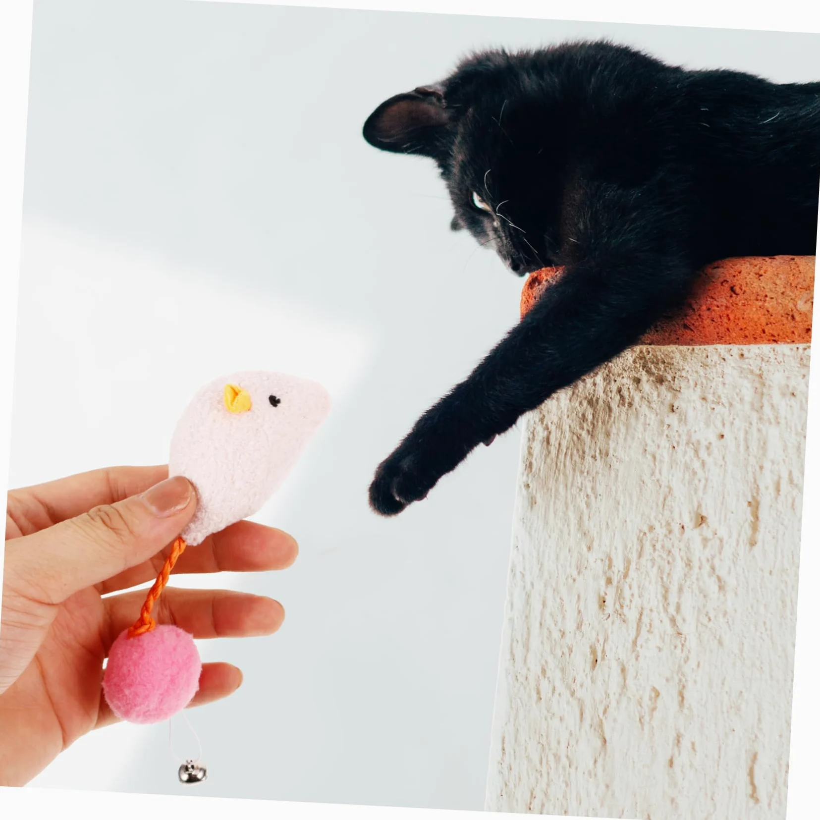 Hemobllo 6Pièces Souris pour Chat Colorées avec Cloche pour Stimule Activité et Jeu Intérieur