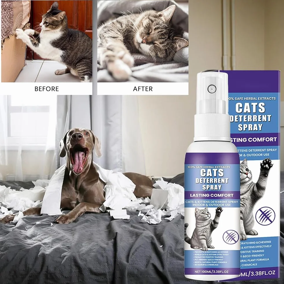 Spray Anti-griffure pour Chat, Spray éducateur pour Chatons, 100 ML