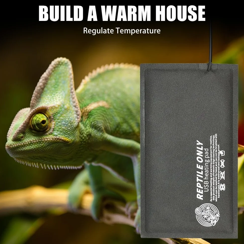 DONGKER Coussin Chauffant pour Reptile, Contrôle de Synchronisation USB Terrarium Chauffe-réservoir