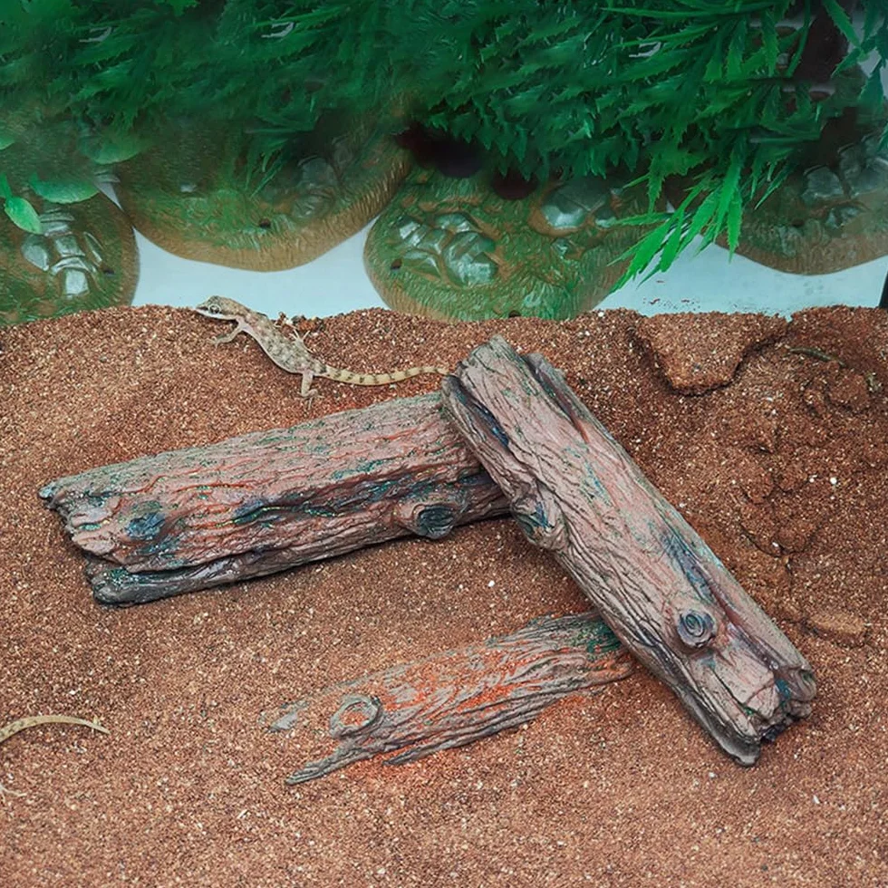 Pierres Branches Décoration Terrarium Reptiles 3 Pièces Simulé Habitat