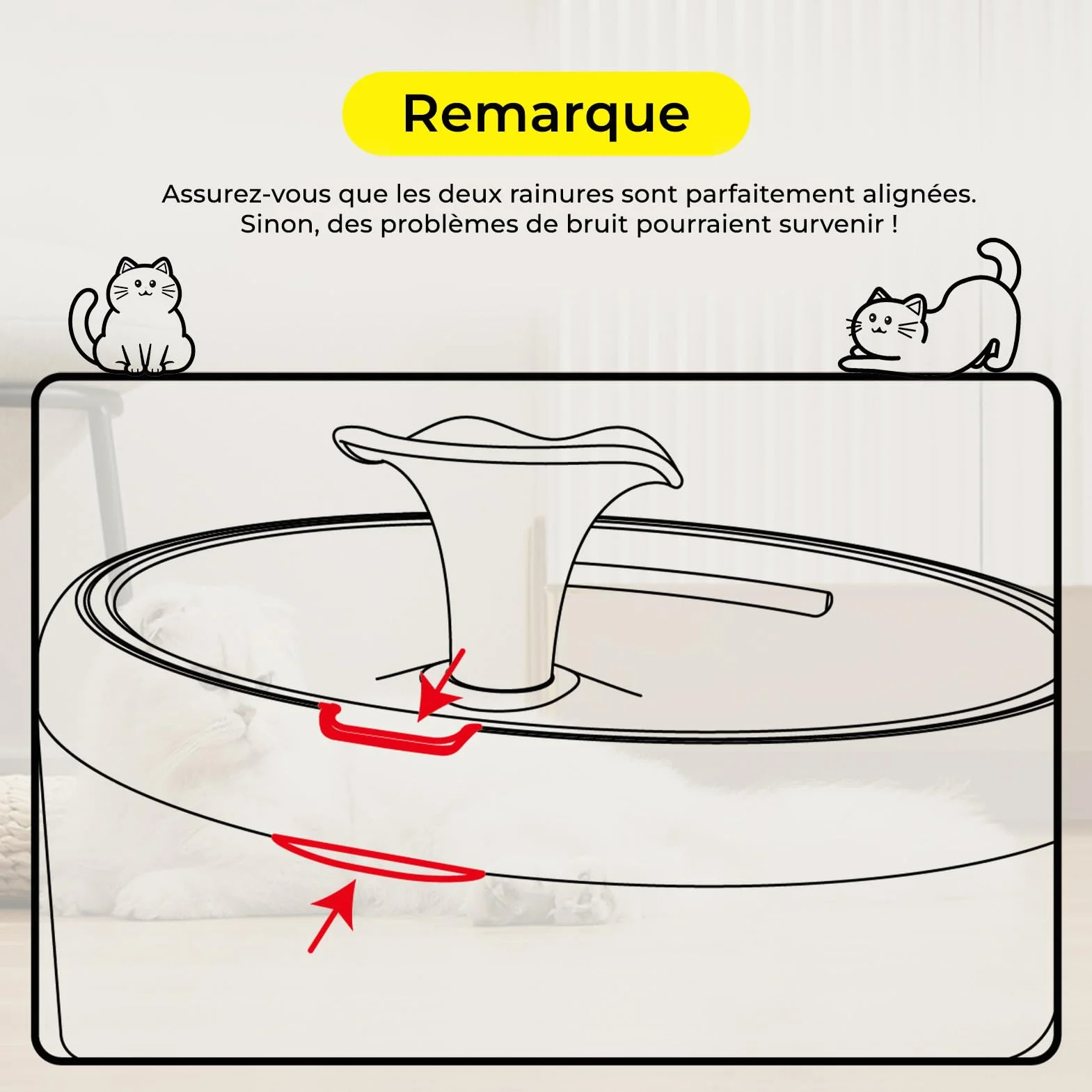 Fontaine à Eau Chat 2,5L Grande Capacité Ultra Silencieuse 8dB 6 Filtres Multi-Niveaux Distributeur Eau Chat ABS