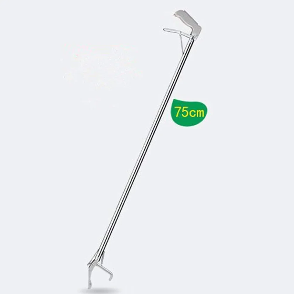 Pince Multi-usages pour Attrape-Serpents Pliable en Acier Inoxydable Reptile Grabber Stick 75cm Gris Foncé
