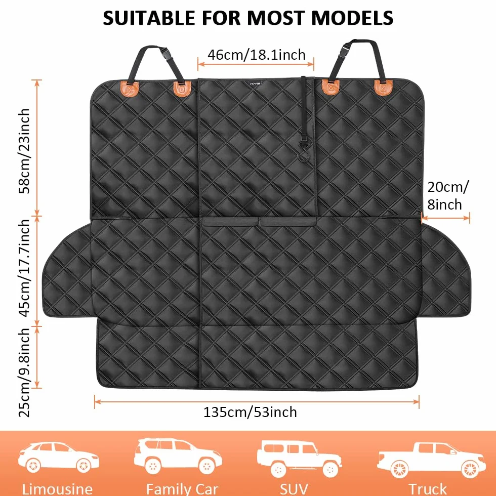 KYG Housse Siège Voiture Imperméable Détachable 135 x 56 x 45 cm Universelle pour Chien