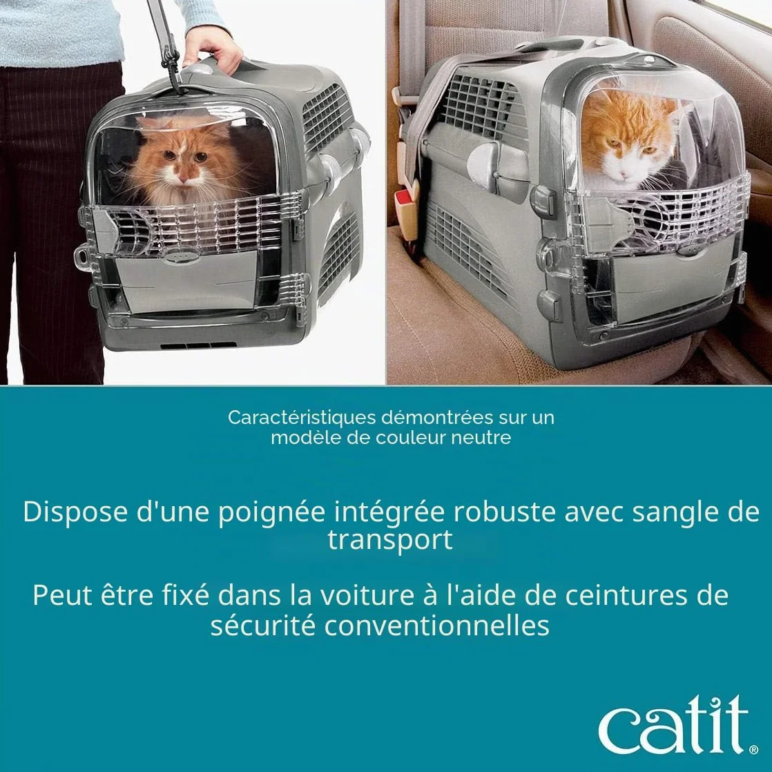 Catit Cage de Transport Cabrio pour Chat Turquoise