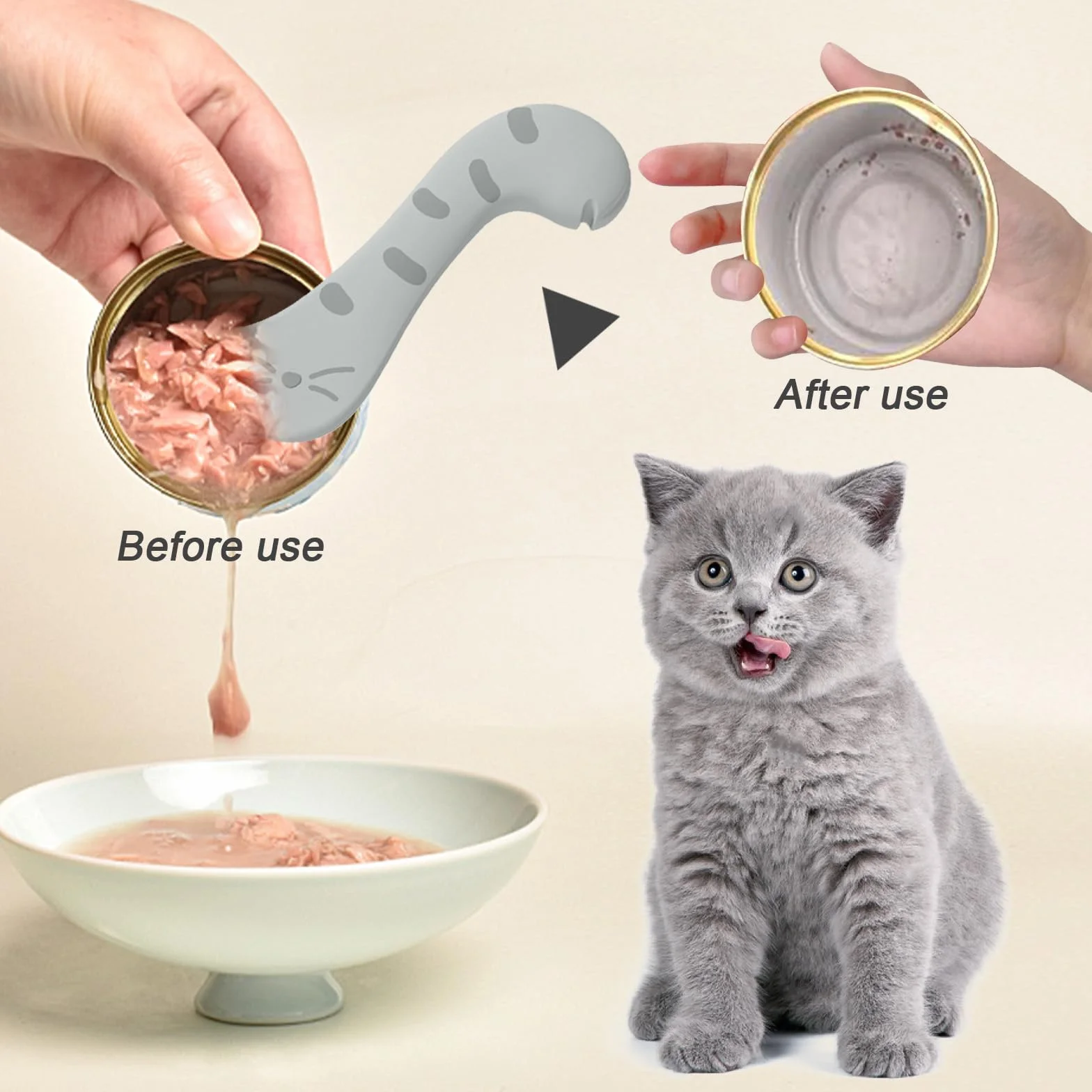 Couvercle Silicone Alimentaire pour Chat, Lot Ensemble Polyvalent pour Nourriture et Conservation