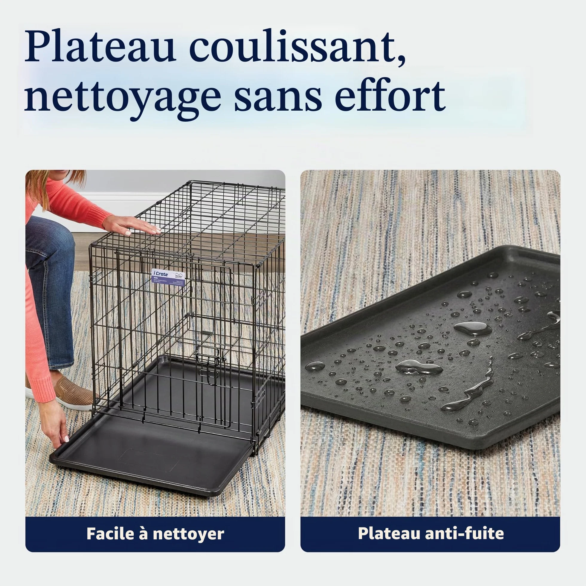 MidWest Homes for Pets iCrate 76,2 cm Cage pour Chiens Noir