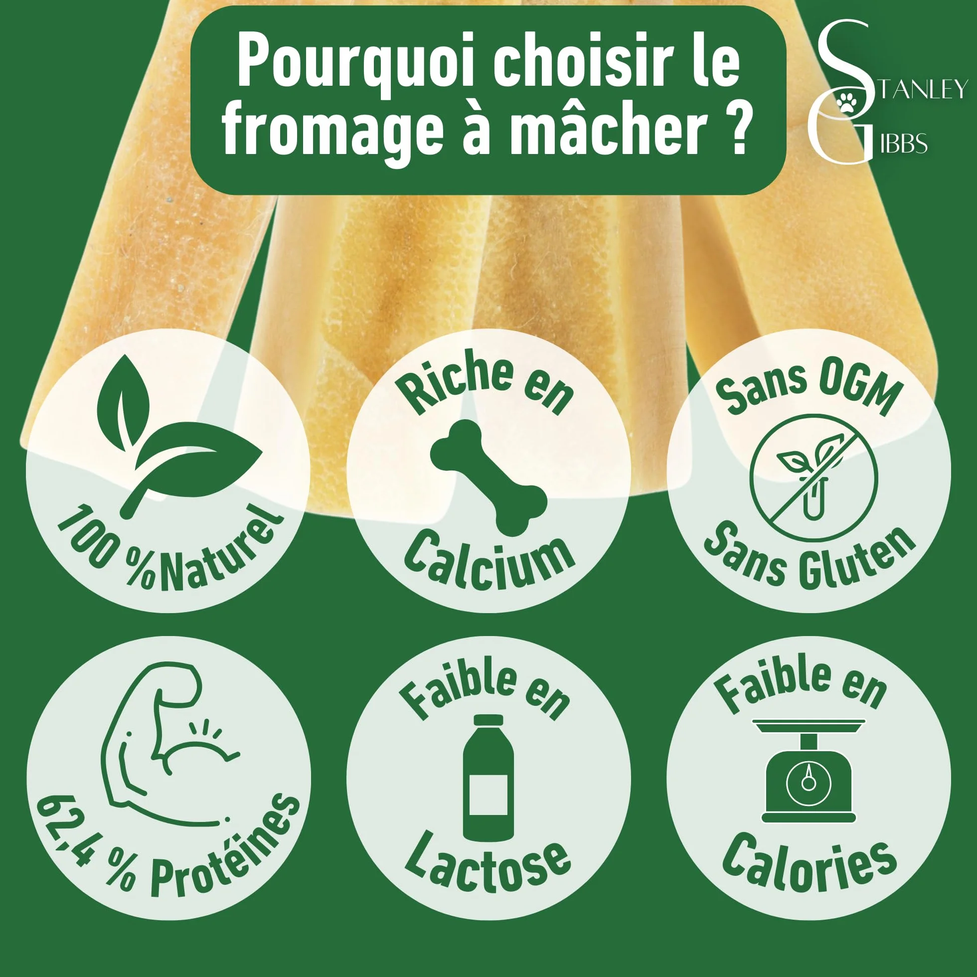 Friandises au Fromage de Yak pour Chien Os à mâcher Himalaya Soin Dentaire Taille XL
