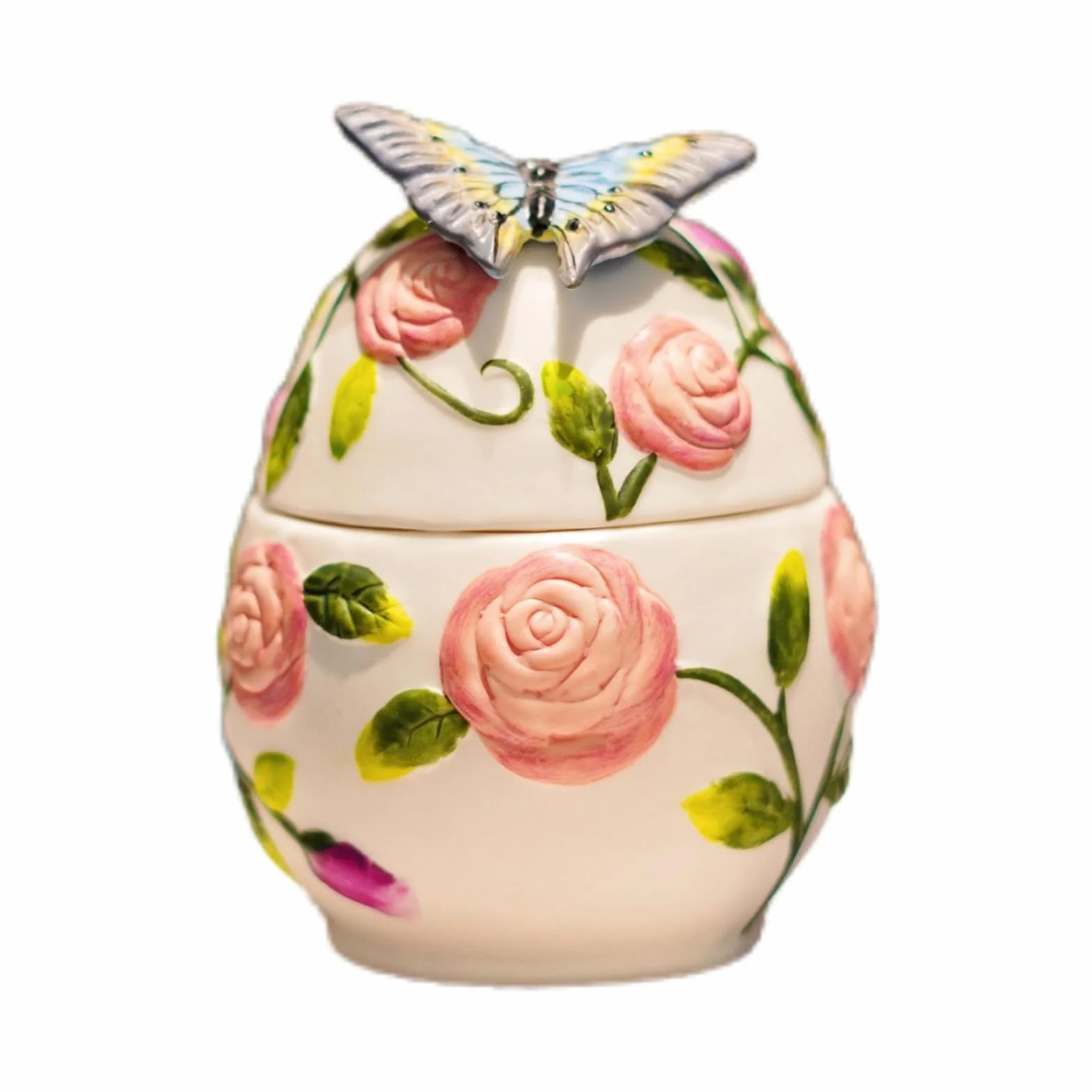 Urnes funéraires en céramique peintes à la main, mini urnes pour cendres humaines et animaux, forme papillon et fleurs