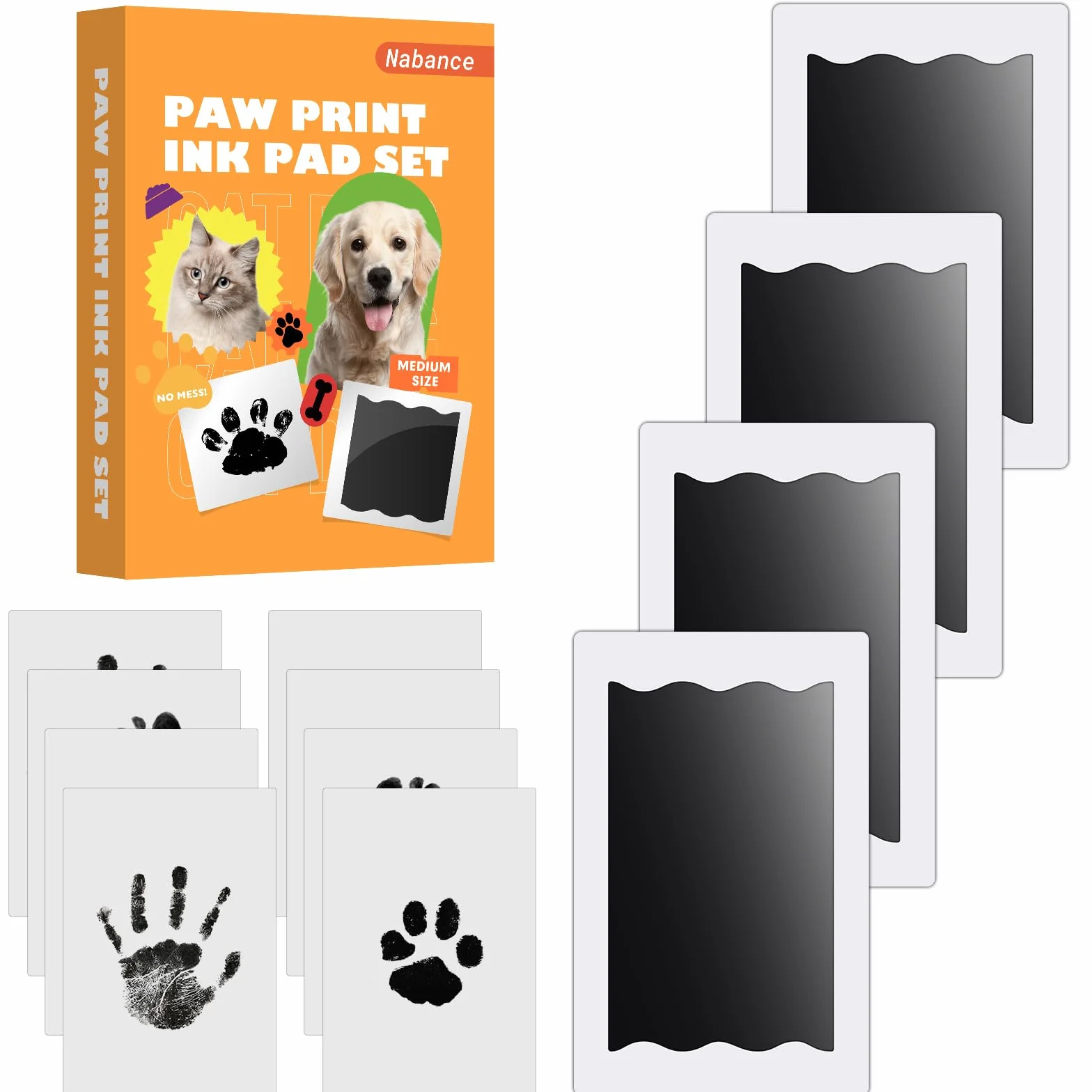 Kit Empreinte Bébé Pieds et Mains 4pcs avec Boîte Cadeau