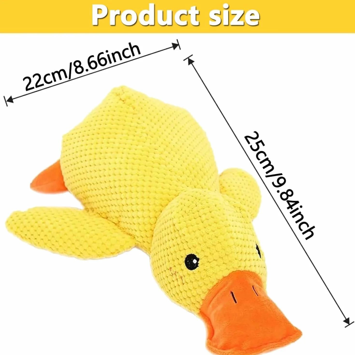 Indestructible Canard Peluche pour Chien Anti-Stress Petite Moyenne Grande