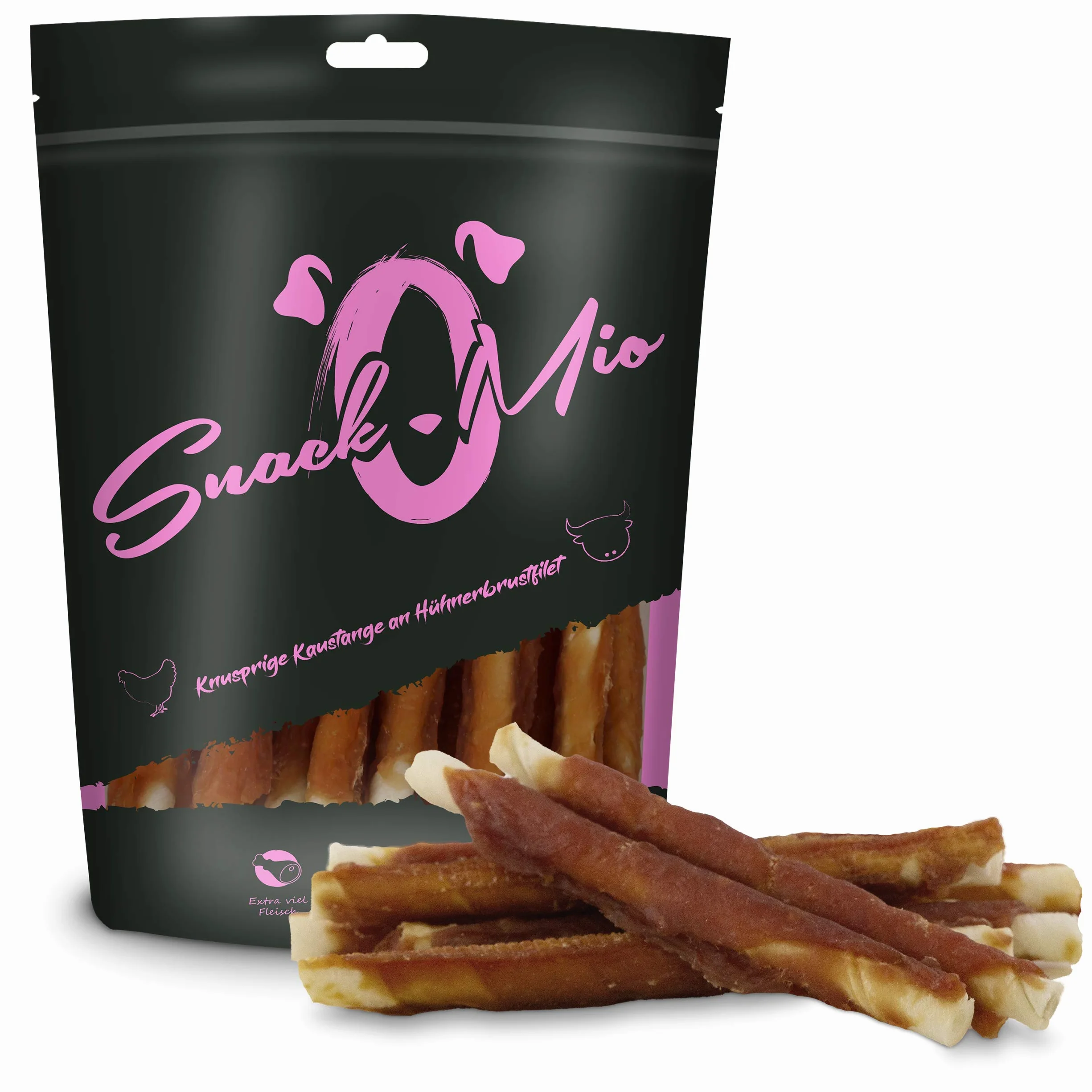 Snack Premium pour chiens Barre à mâcher croustillante au blanc de poulet sans céréales 1 x 200g