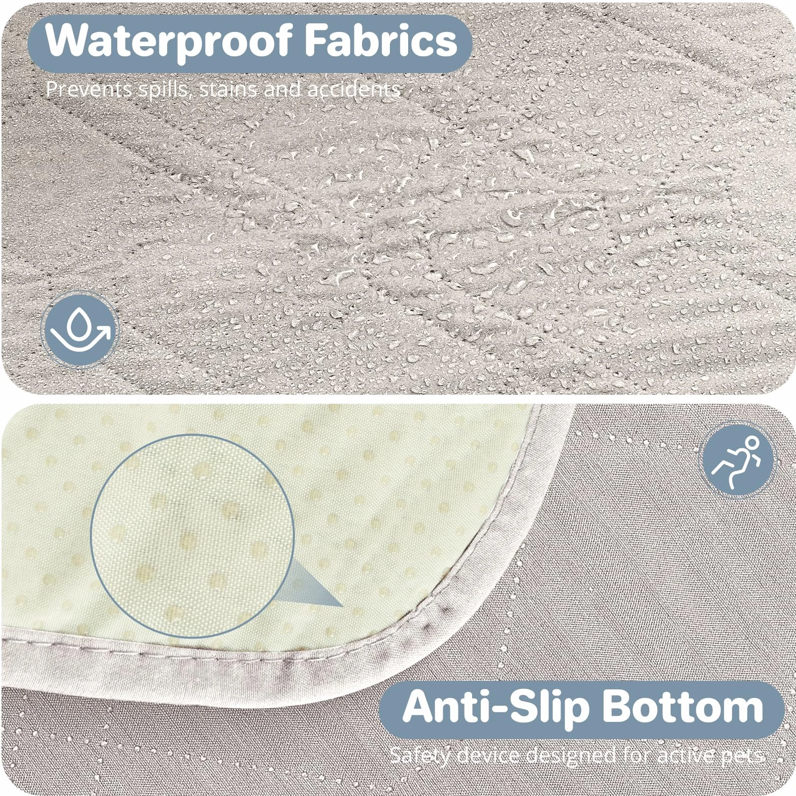 Housse de canapé imperméable 137x208cm Lavable en Machine Crème