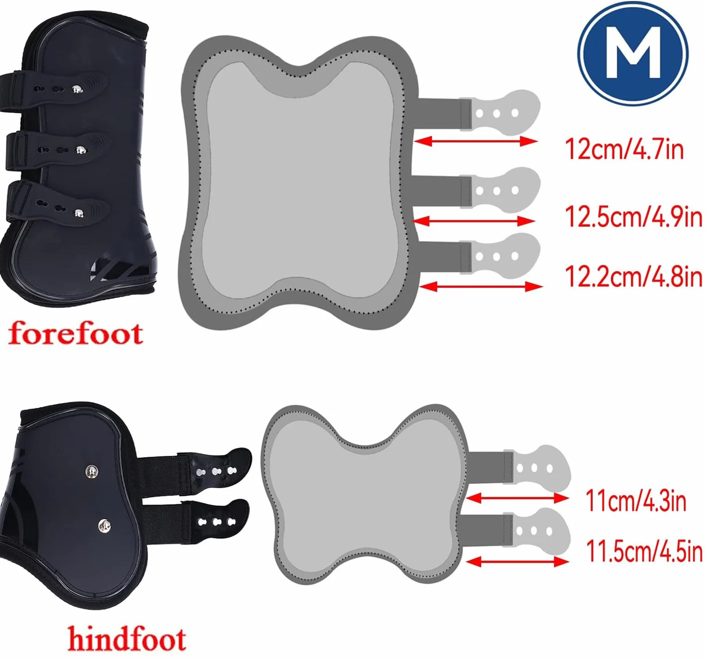 Guêtres de Tendon de Cheval Lot de 4, Néoprène PU, Sport Équestre, Bottes de Saut Avant