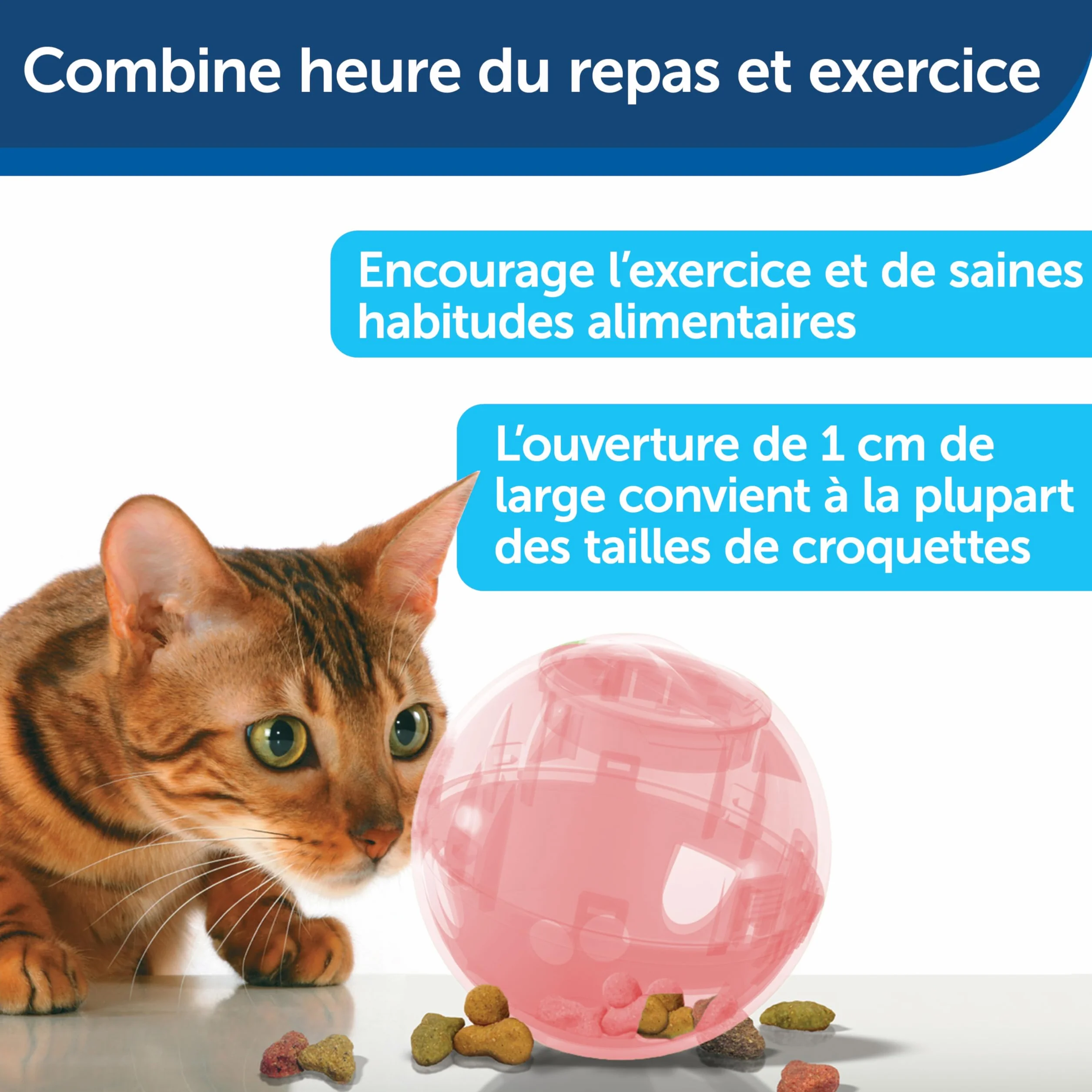 PetSafe SlimCat Jouet Distributeur de Croquettes pour Chat, Interactif à Friandises, Rose, 150 ML