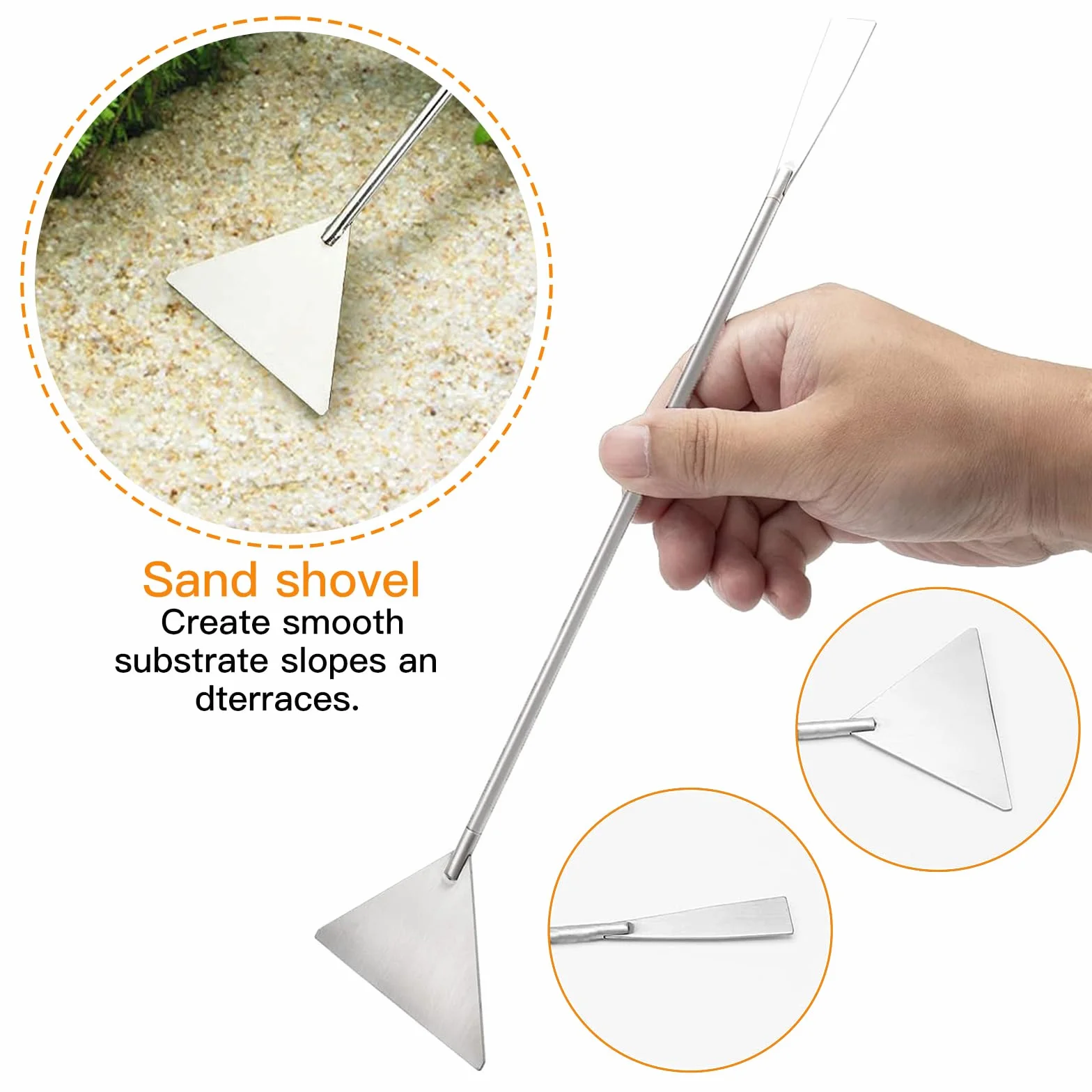 Aquarium Aquascaping Kit 5 en 1 INOX Ciseaux Pinces Outils Set