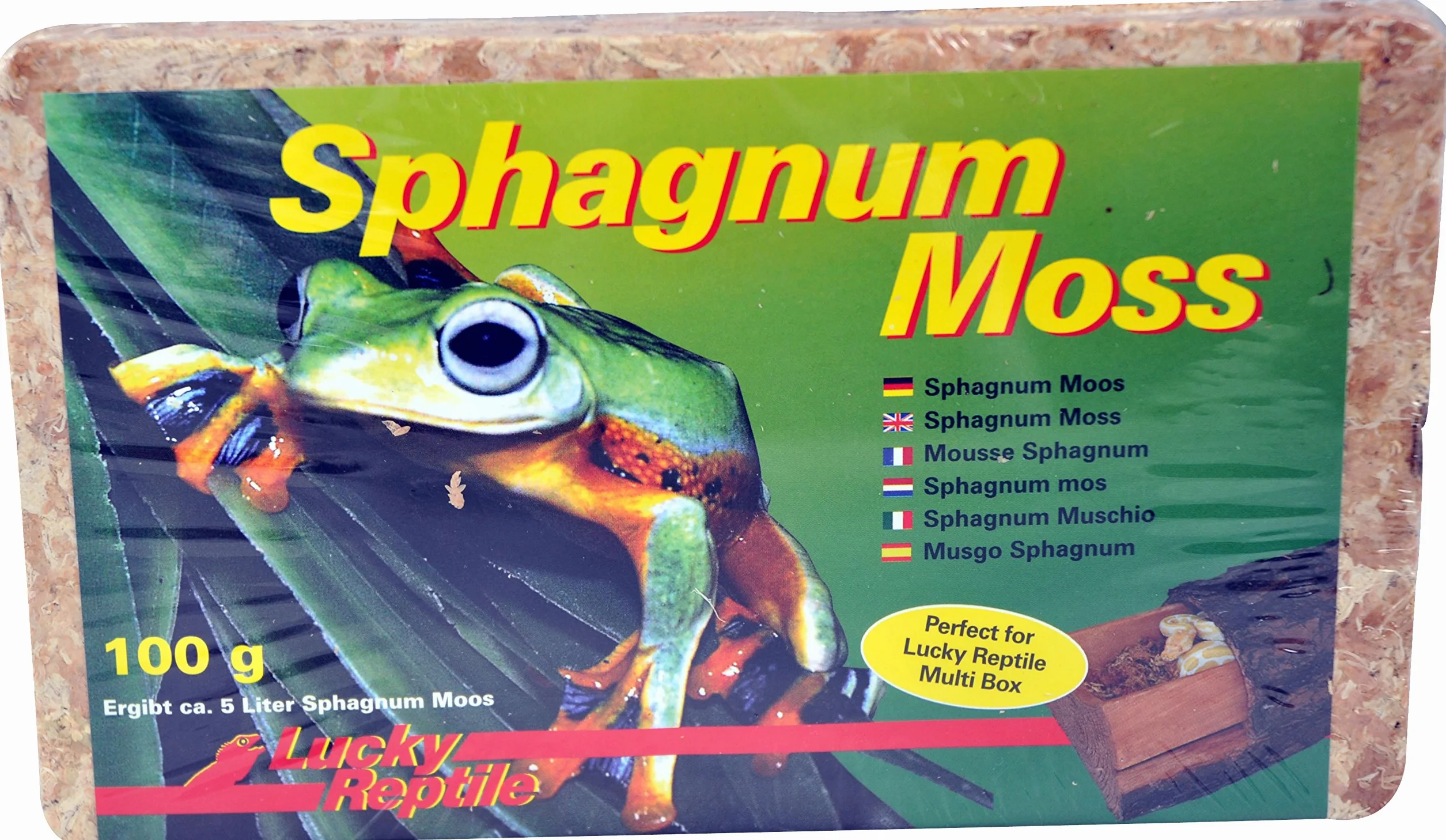 Lucky Reptile Sphagnum Moss 100 g Brique de Mousse pour Terrarium