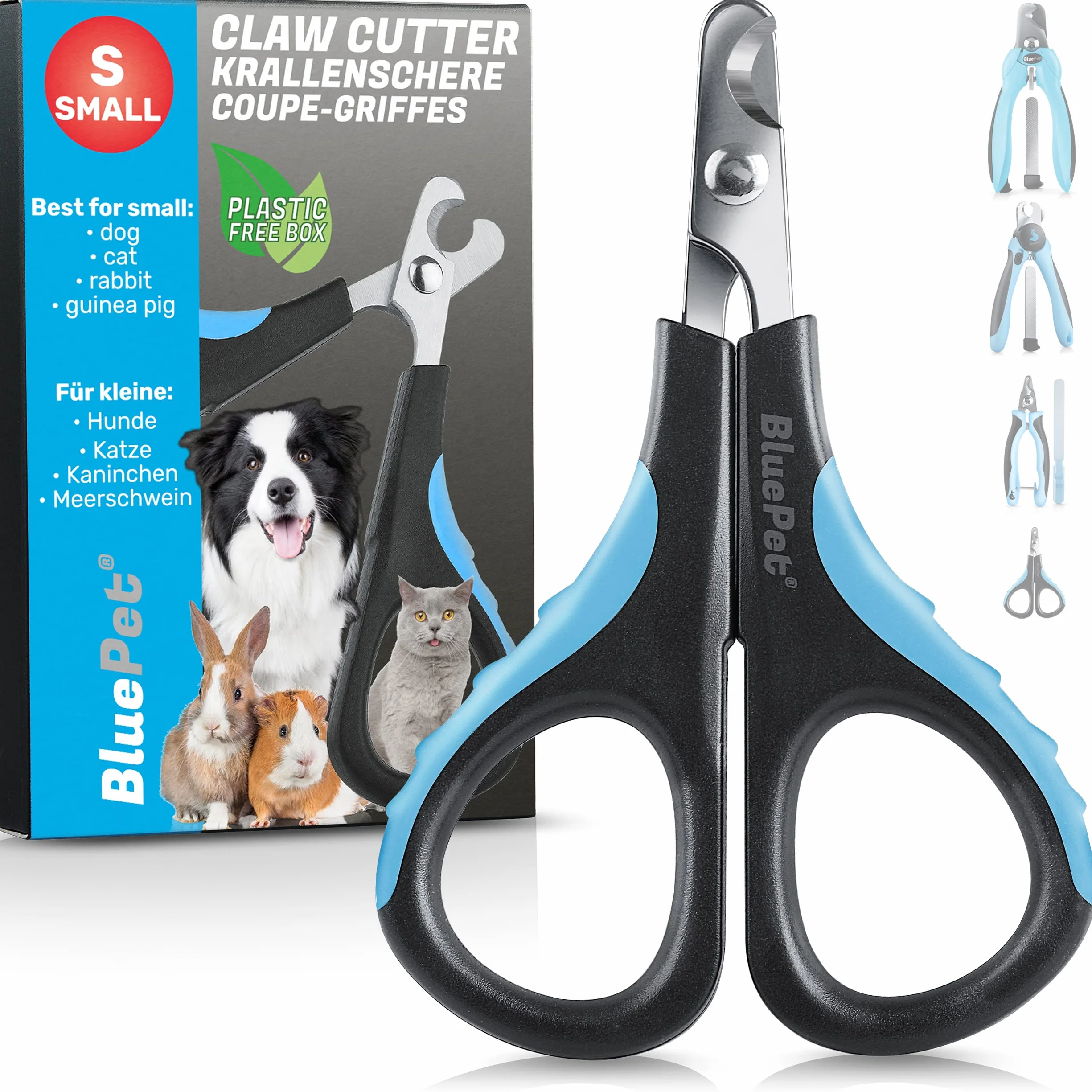 BluePet Coupe Griffes Chat et Chien & Lapin, Coupe-Ongle Mini Pour Rongeur, Pince Griffe Chats & Chiens Petits