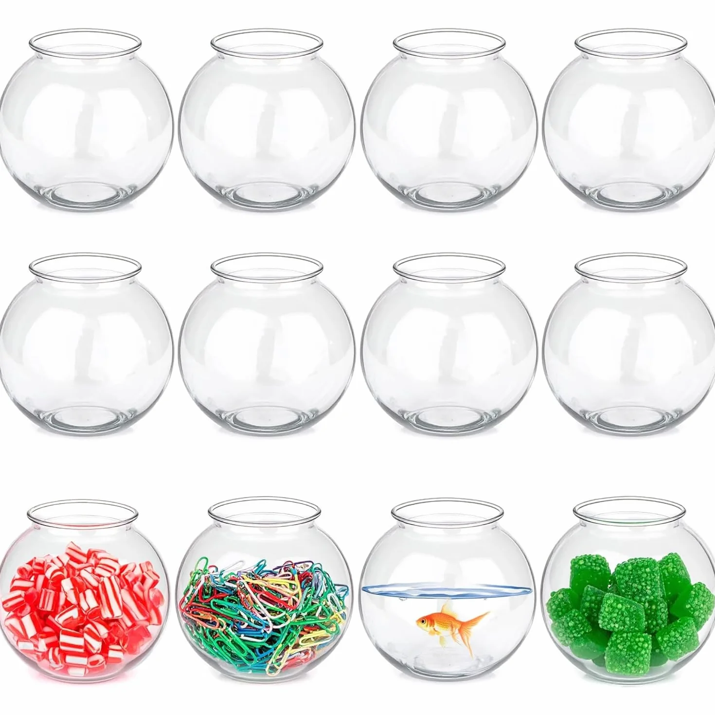 JoyServe Bol à poissons en plastique 16 oz 10,2 cm lot de 12 sans BPA