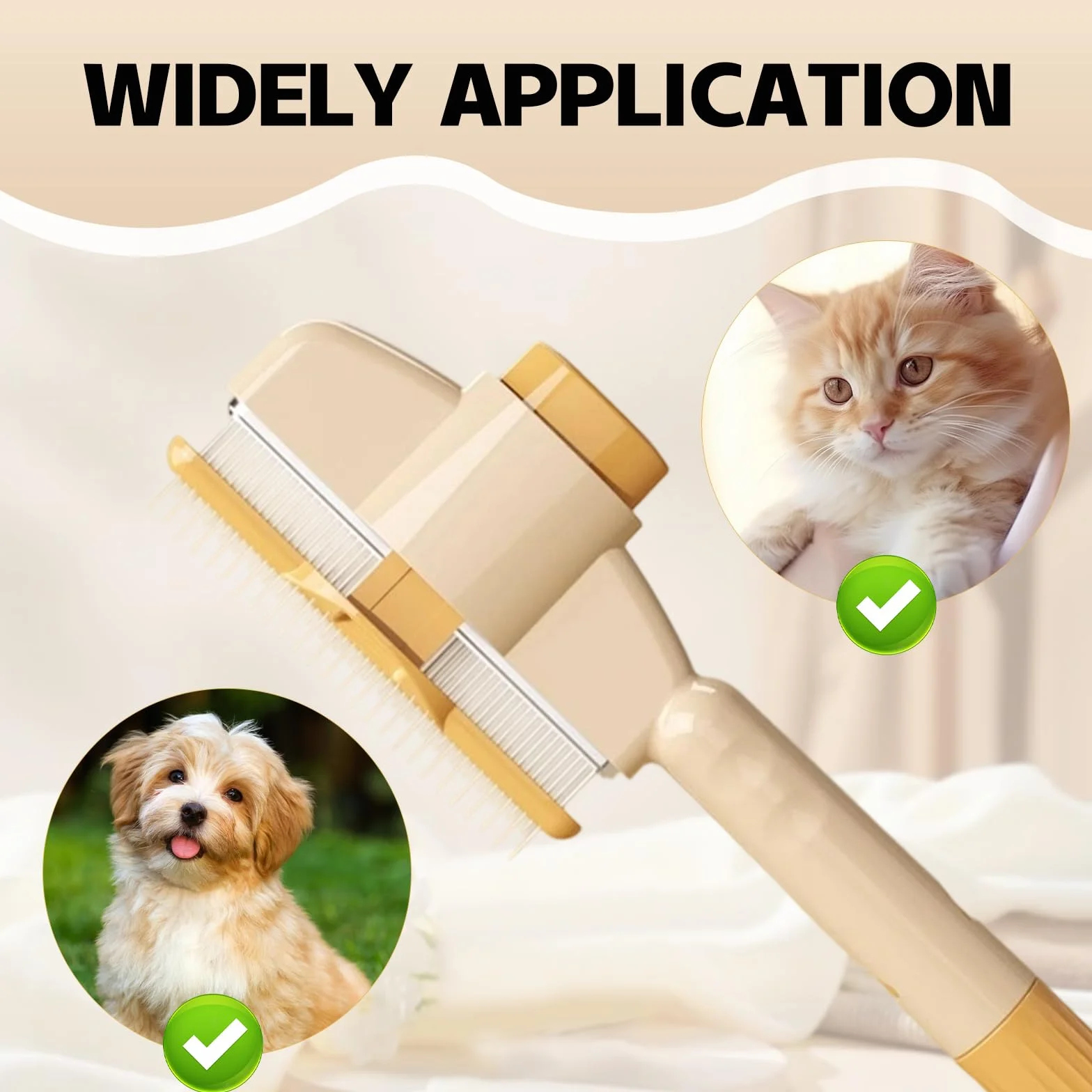 Brosse Activ Pet Attrape'Poils pour Chat et Chien, Élimine 95% Poils Morts