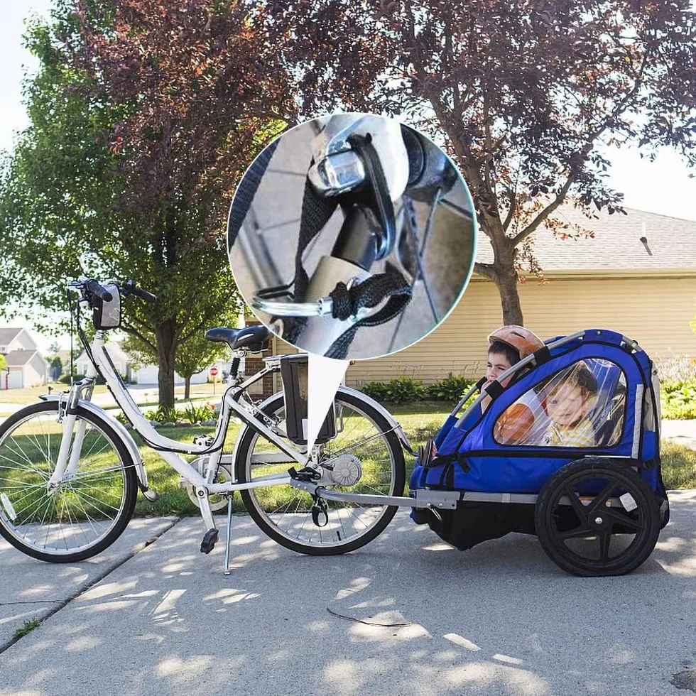 Jinsion Connecteur Attache Adaptateur Remorque Vélo Noir Famille Enfants
