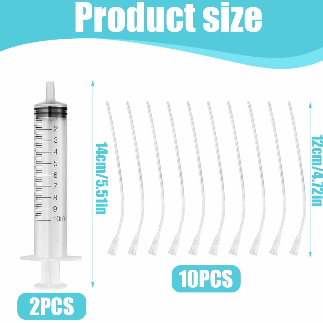 10 Pièces Tubes d'Alimentation pour Oisillons avec 2 Seringues 10 ml, Outil de Nourrissage pour Bébés Oiseaux et Perroquets