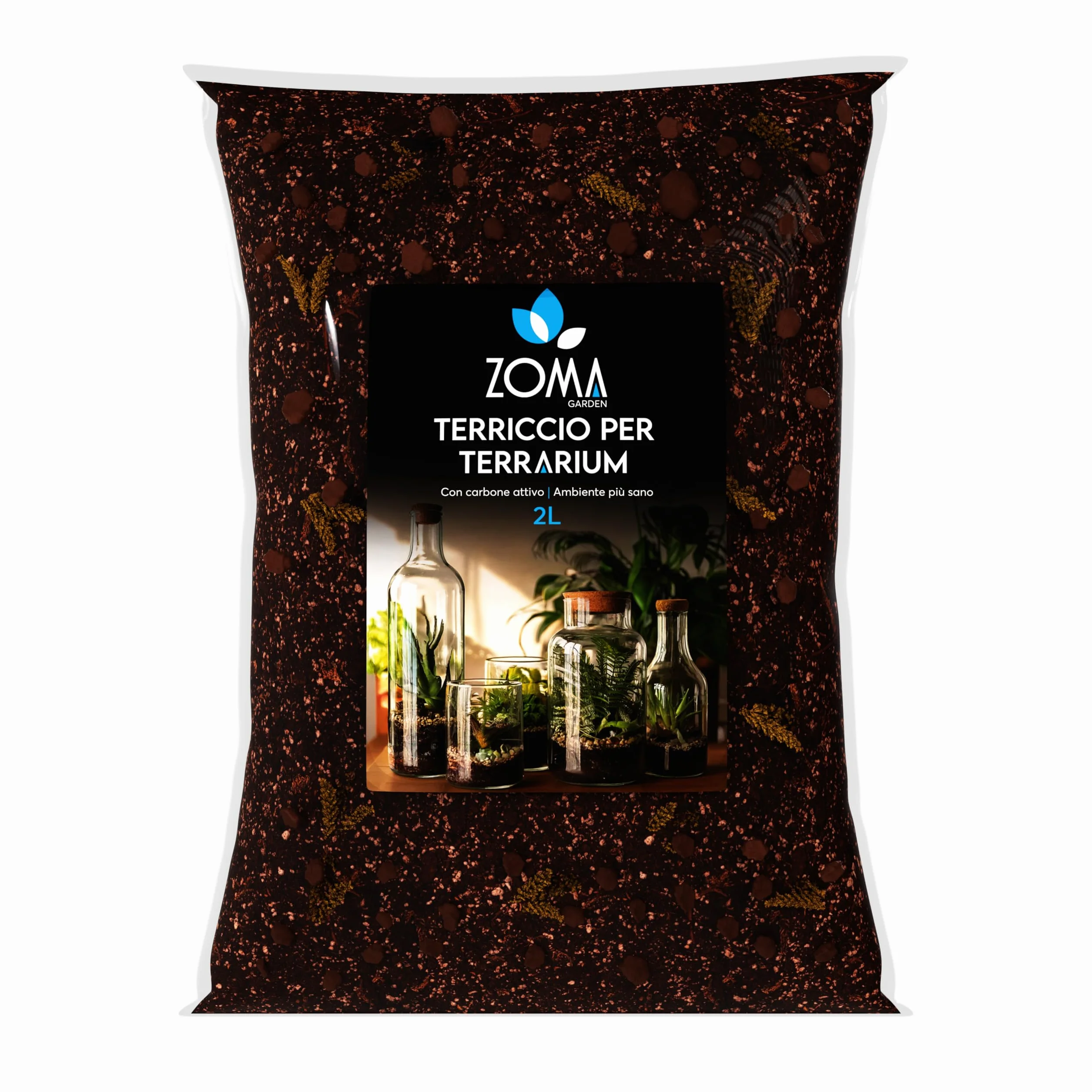 Substrat pour plantes de terrarium - Terreau de drainage avec humus et charbon actif - 100 % naturel - 2 l