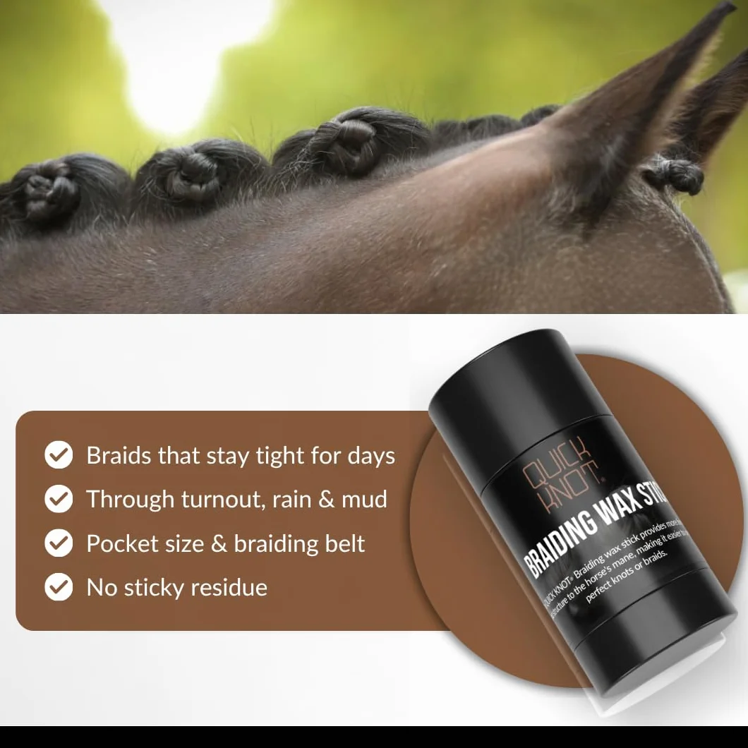 Braiding Wax Stick 40 ml cire chevaux beurre karité cire abeille huile jojoba