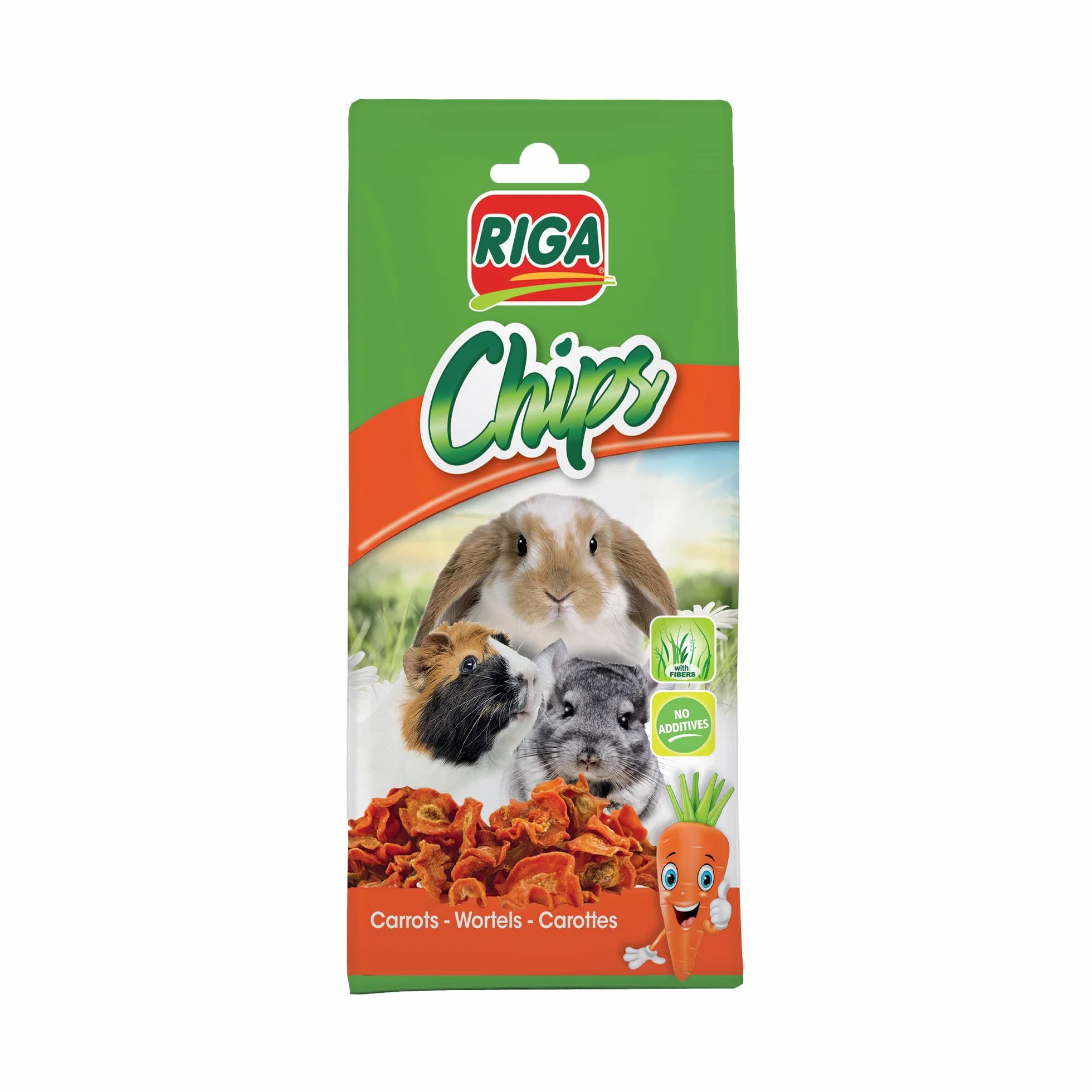 Riga Chips de Carotte Séchée Friandise Naturelle pour Rongeurs 50G